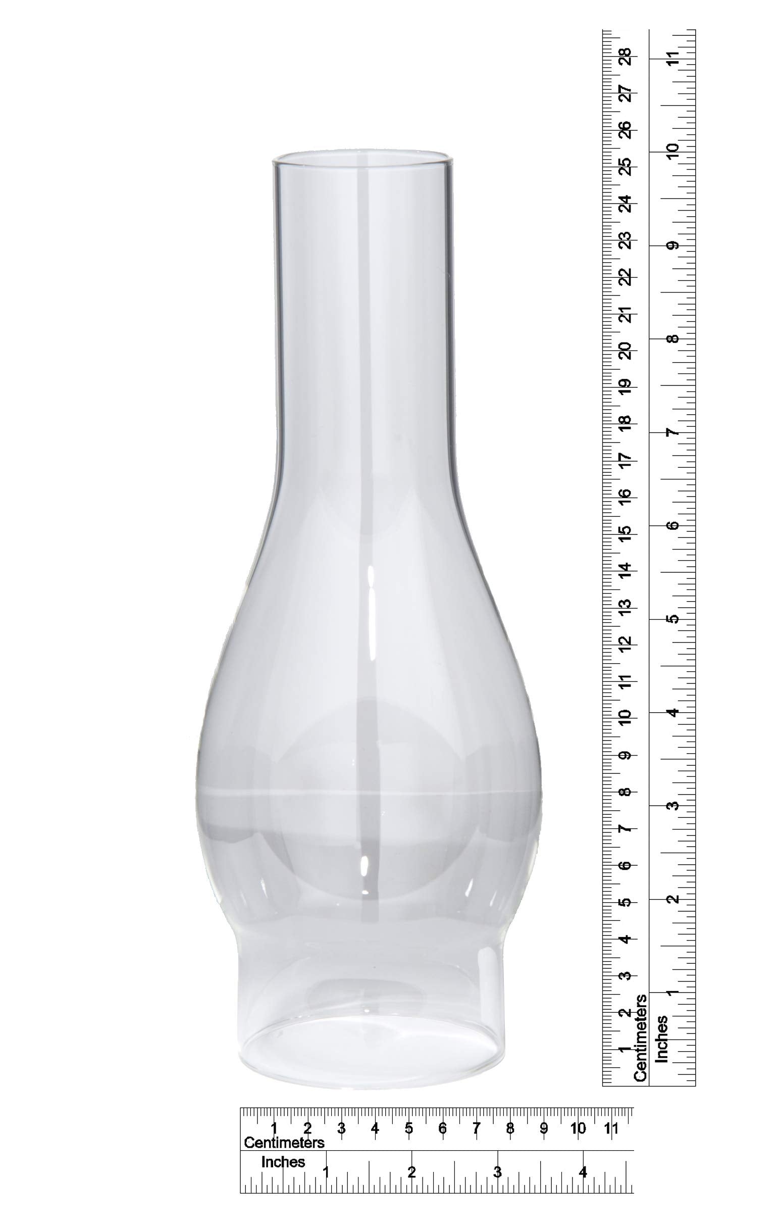 B&P Lamp Clear Glass Oil Lamp Chimney, 3 Inch x 10 Inch, Model 57944, Vintage Style