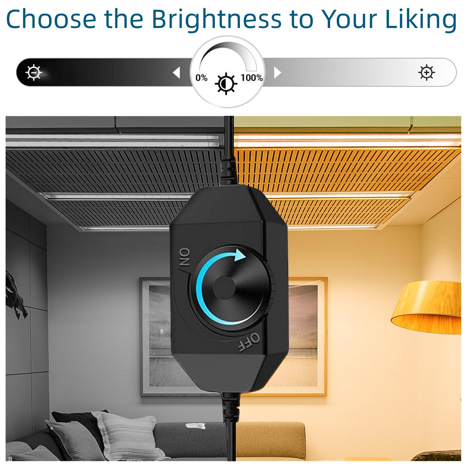 RadiantFlux 32.8ft Warm White LED Strip Lights, Dimmable, 600 LEDs, Flexible for Home Decor