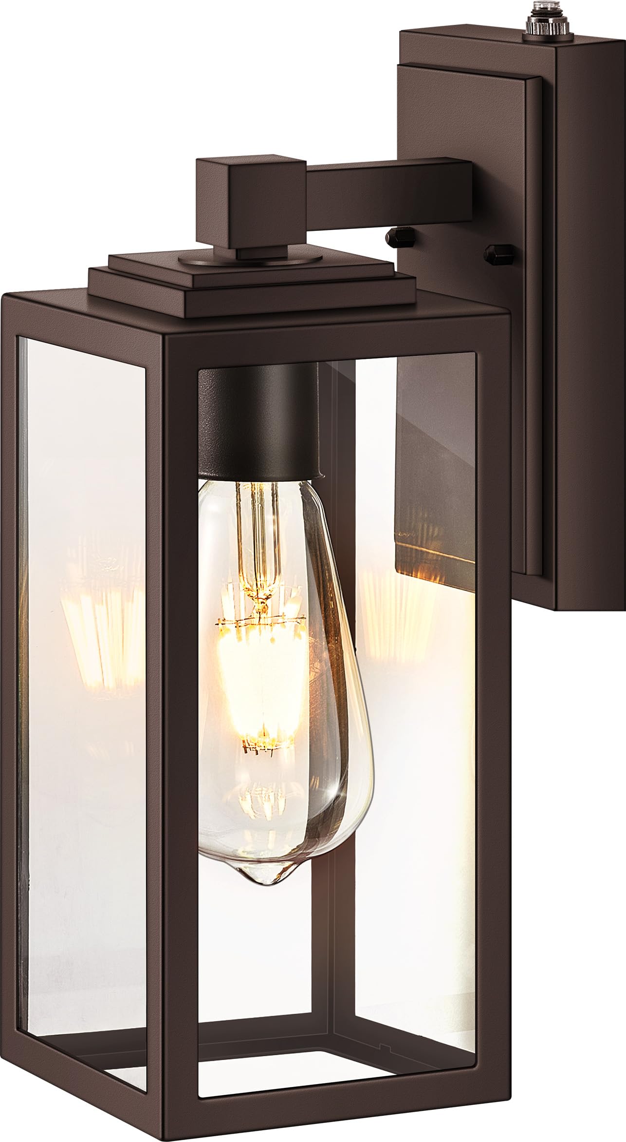 VIANIS Dusk to Dawn Porch Lights  Oil Rubbed Bronze Wall Lights Fixture Outside  Modern Outdoor Wall Lanterns for Front Door  Aluminum Waterproof Anti-Rust ORB Sconce Wall Mount for Doorway