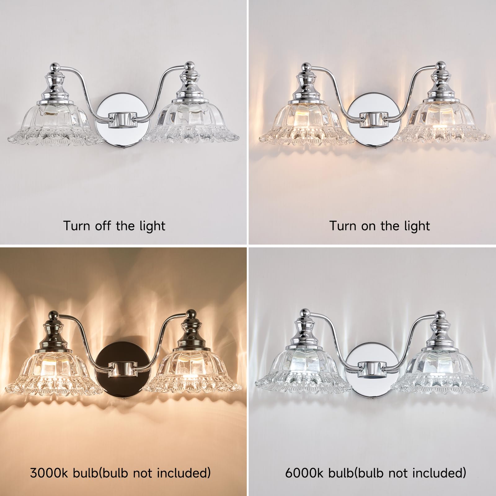 Xiedun Chrome Vanity Light Chrome Bathroom Lights Vanity Lights For Bathroom Light Fixtures
