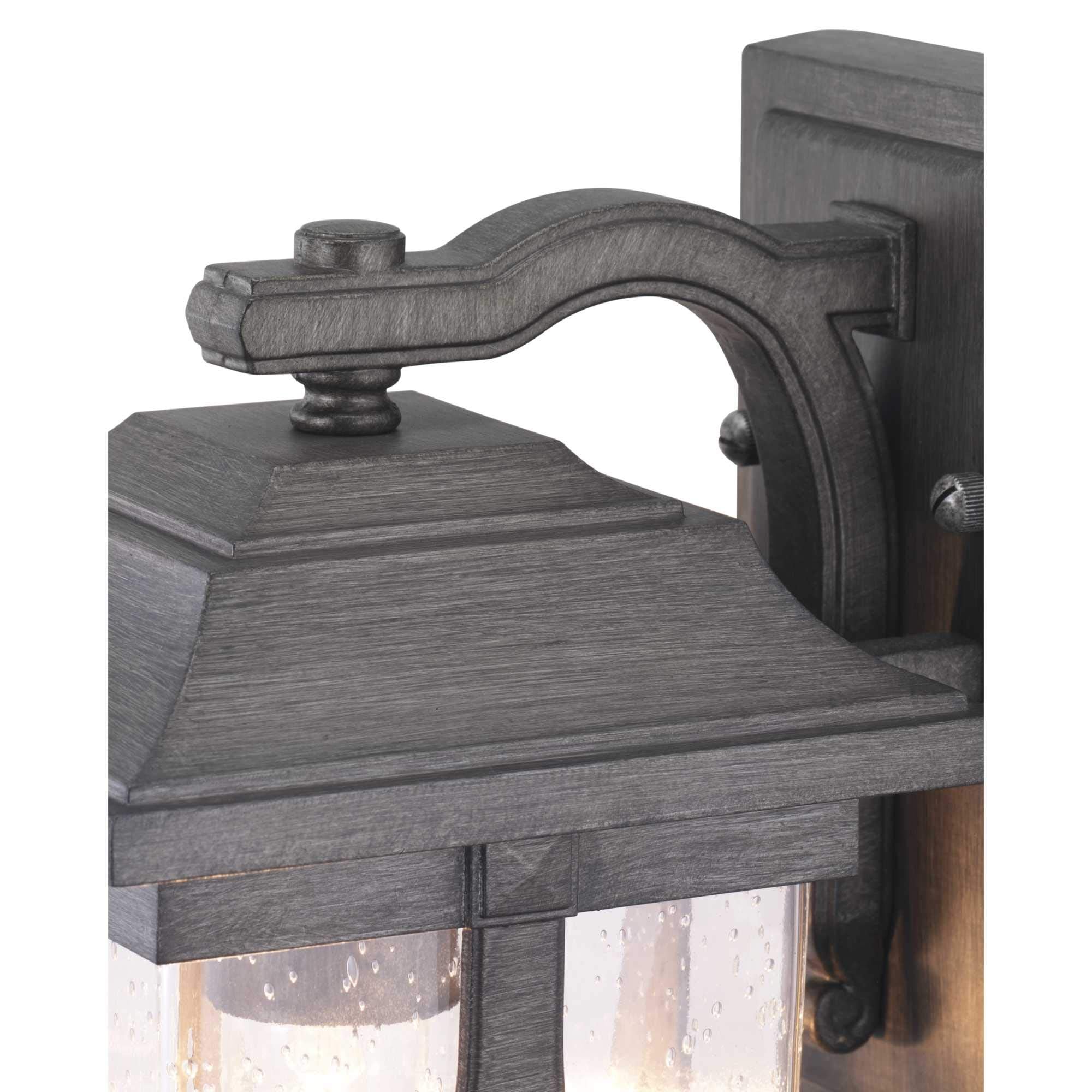 Progress Lighting Abbott Collection 1-Light Outdoor Wall Lantern, Antique Pewter, Clear Seeded Glass, 12.25inx6.25inx6.25in, Gray, Model P560113-103