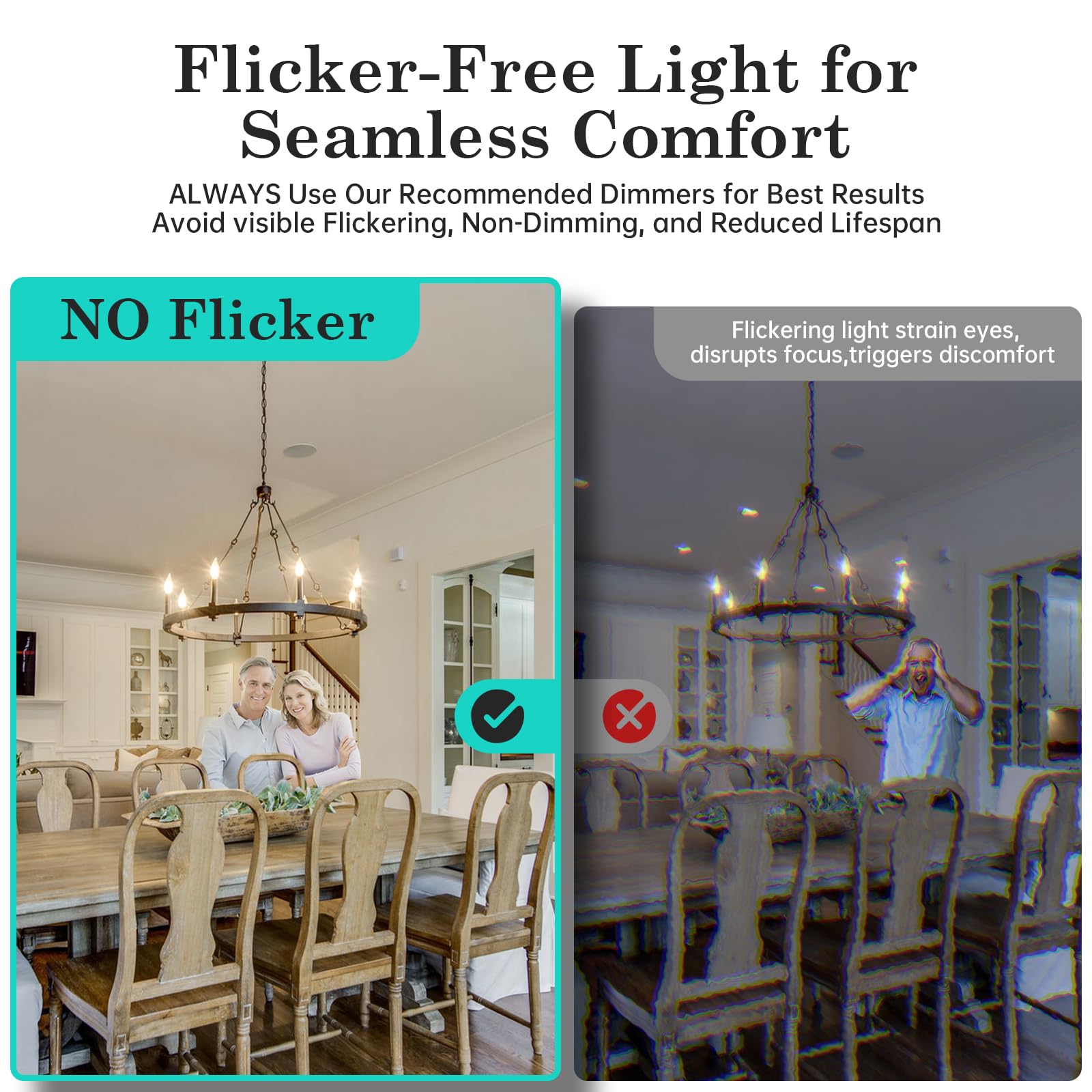 E12 7W Equivalent Frosted Led Candelabra Bulb, Ca10 Candle, 4000K Bright White, Dimmable Small Base, Ideal For Living Rooms, Din