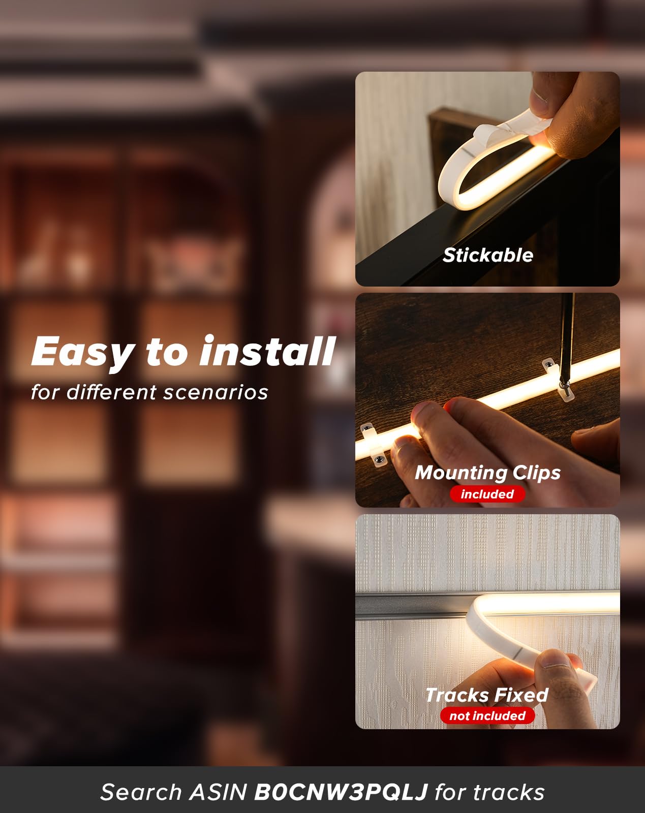Shine Decor Cob Led Rope Light Ac 120V  800Lm Ultra Bright  Ip65 Waterproof Cold-Resistant Etl Neon Strip  No Driver Tape Lighting For Home Commercial 10X4.5Mm  Amber  32.8Ft