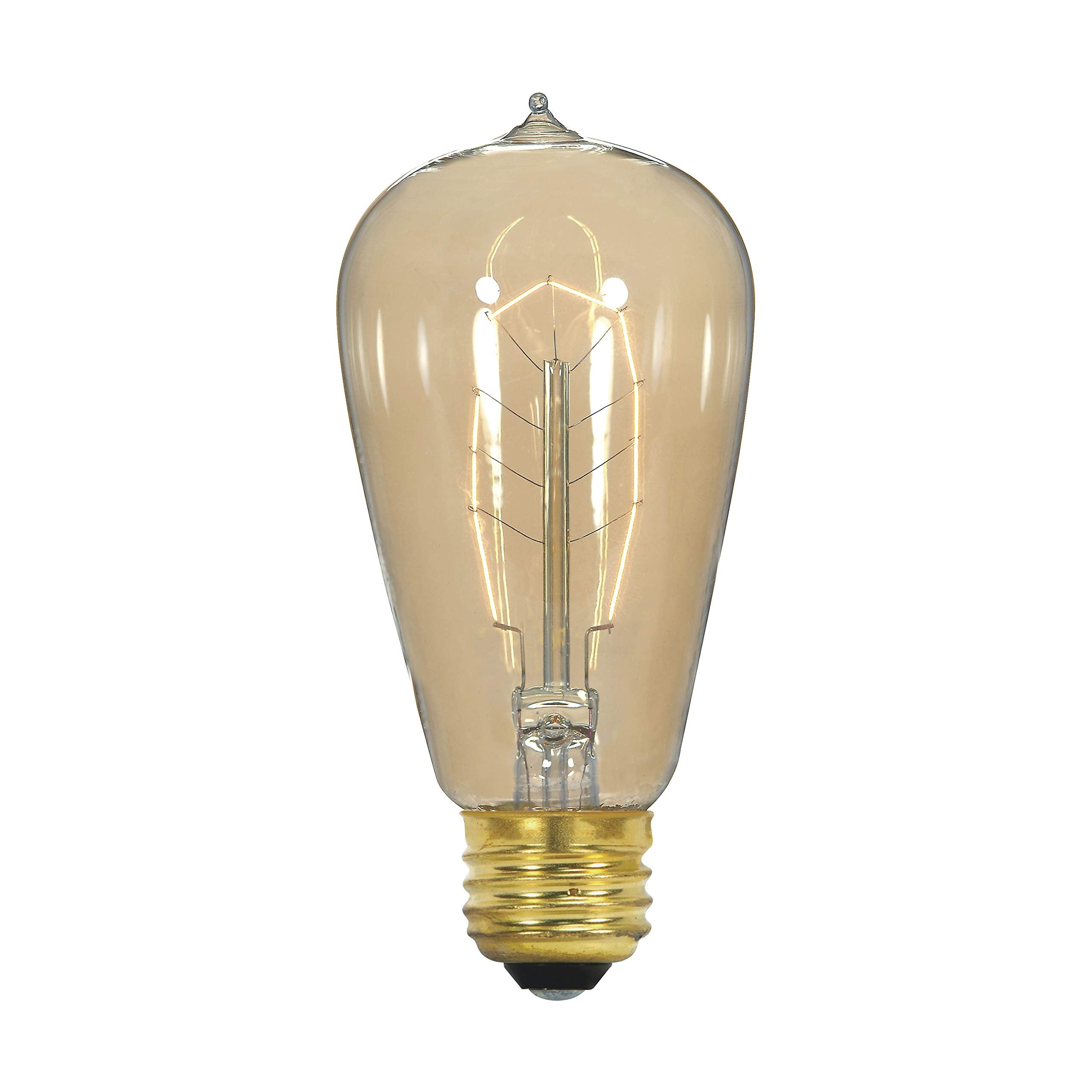 Satco S2414 ST19 Dimmable Vintage Light Bulb, 40W, 165 Lumens, Soft White 2700K, Copper, 1 Count