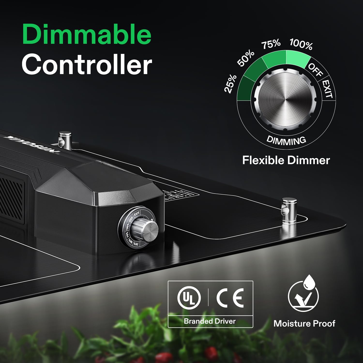 Vivosun Vs1500 Led Grow Light With Samsung Lm301 Diodes & Daisy Chain Driver Dimmable Lights Sunlike Full Spectrum For Indoor Plants Seedling Veg And Bloom Plant Grow Lamps For 3X3 Grow Tent