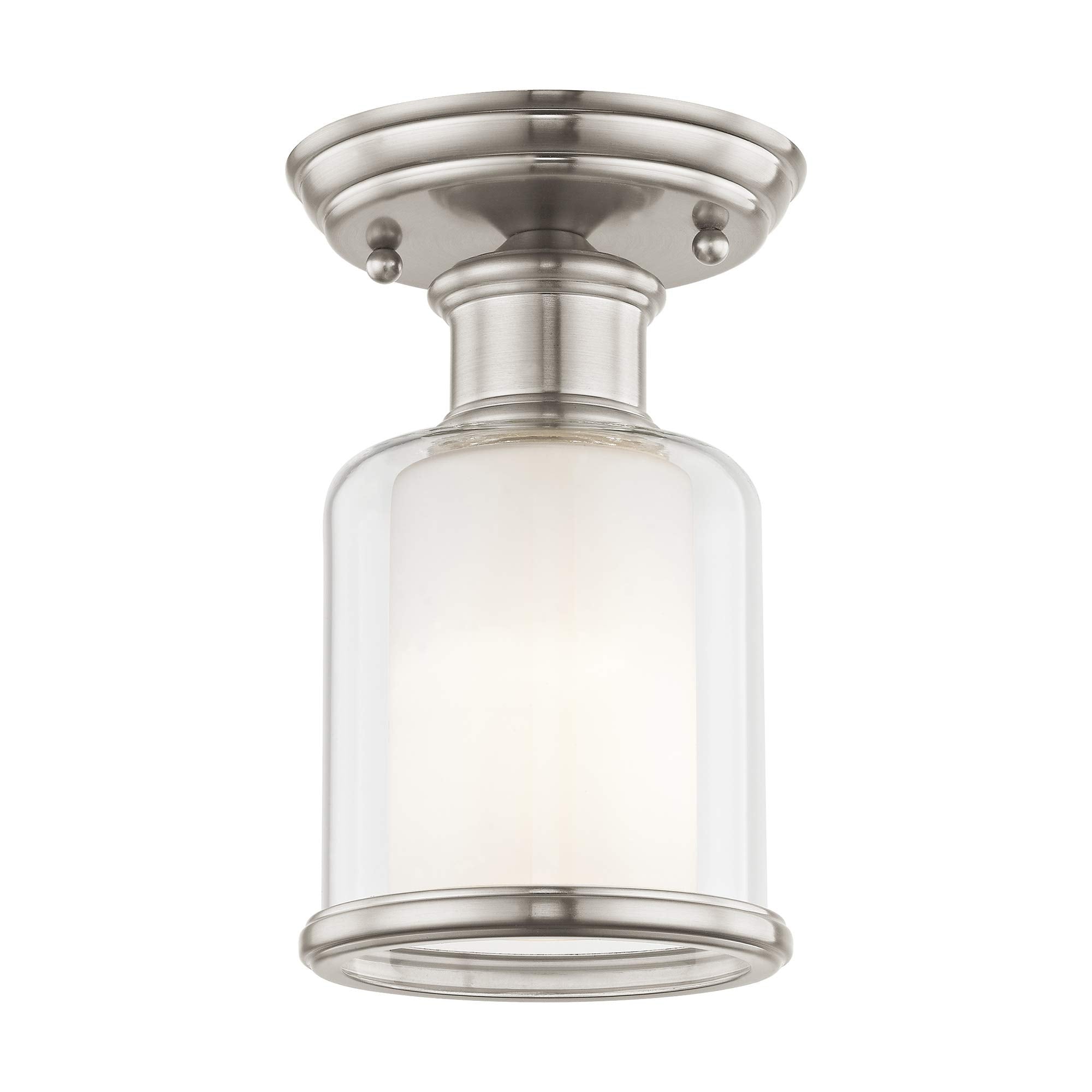 Livex Lighting 40200-91 Middlebush 1 Light Brushed Nickel Ceiling Mount