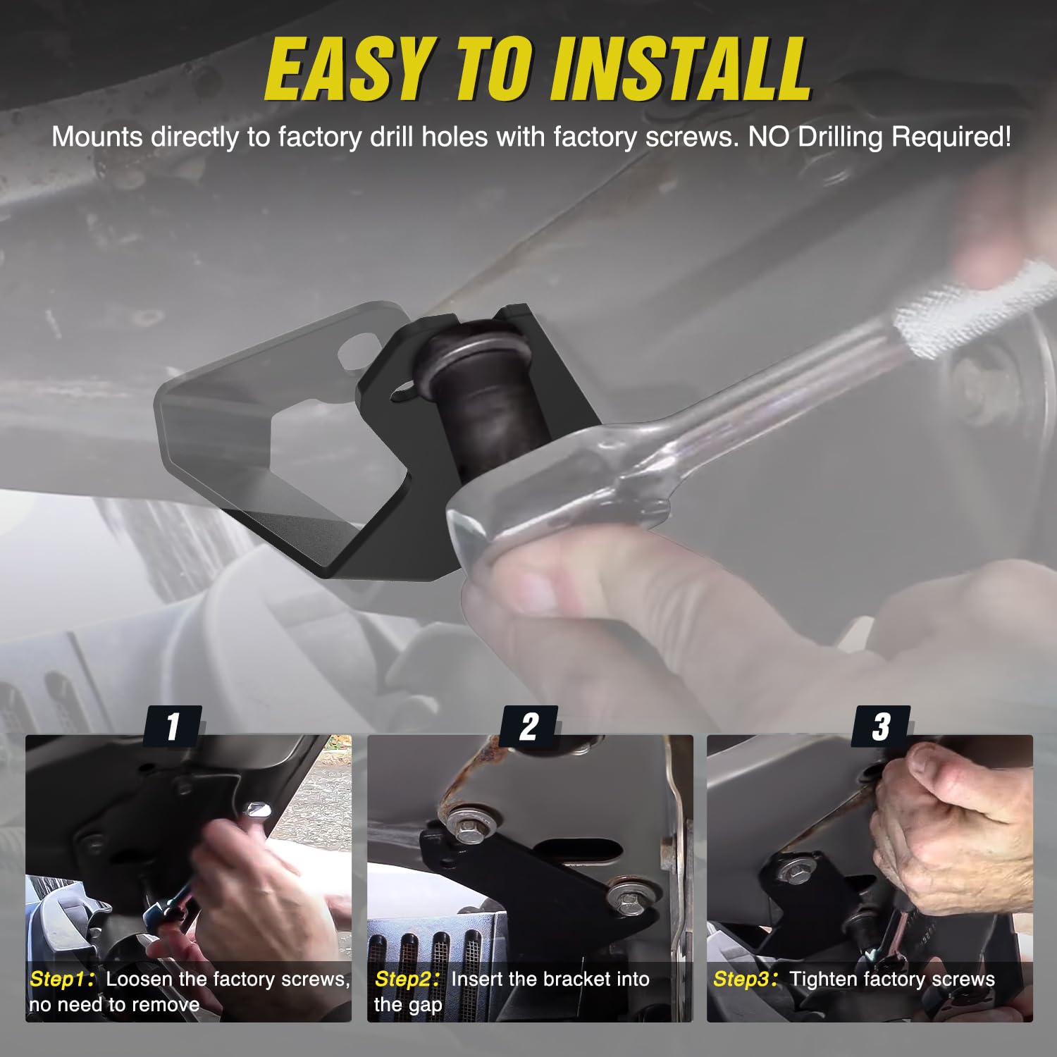 Nilight Ditch Light Brackets Hood Hinges Mount Bracket Kit For Auxiliary Offroad Led Pod Light Work Lights On 1999-2006 Chevrolet Silverado Tahoe Suburban Gmc Sierra Yukon