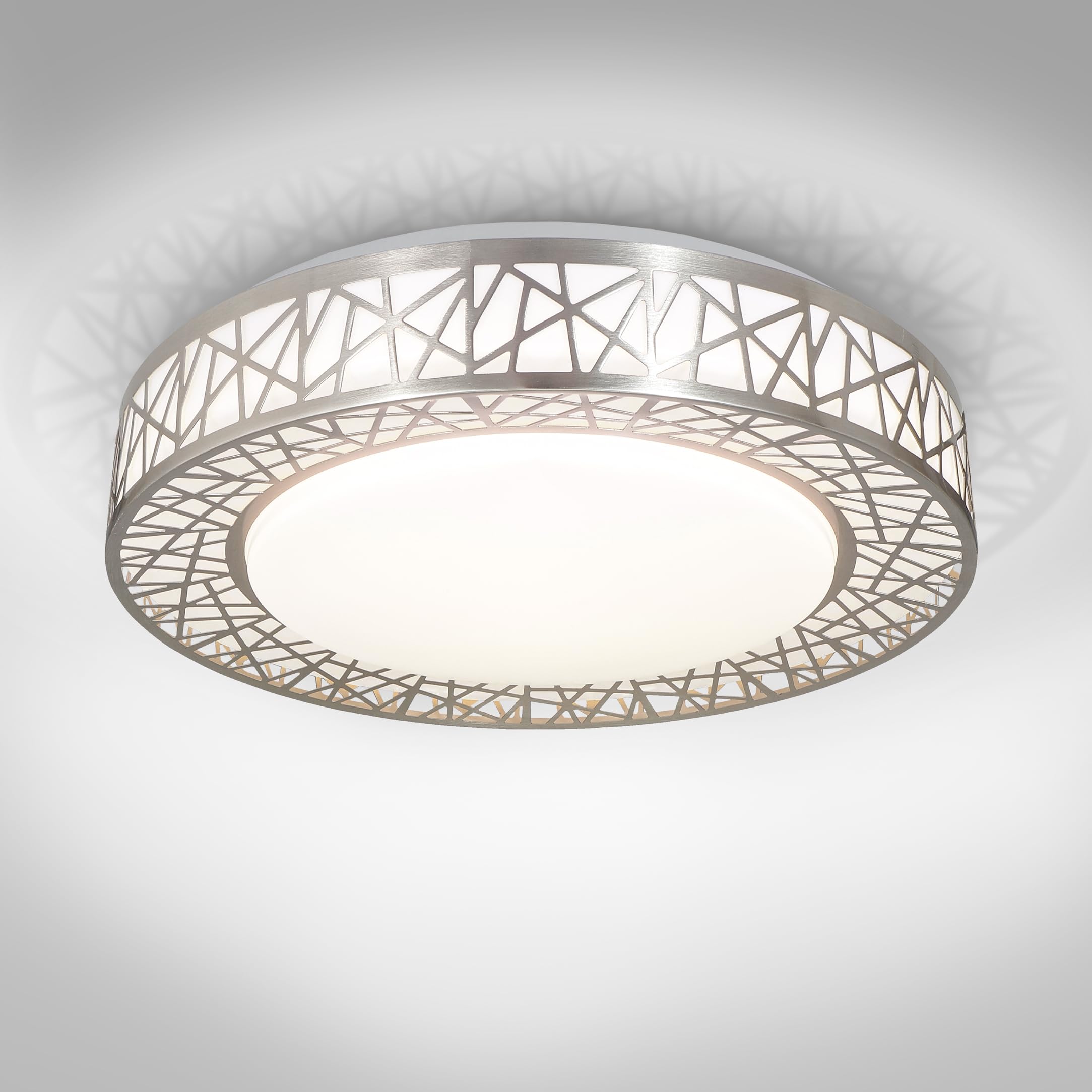 Asd 16 Inch Led Flush Mount Ceiling Light - 28W 1752Lm Etl 2700-5000K Adjustable Dimmable Light Fixtures Ceiling Mount - Kitchen