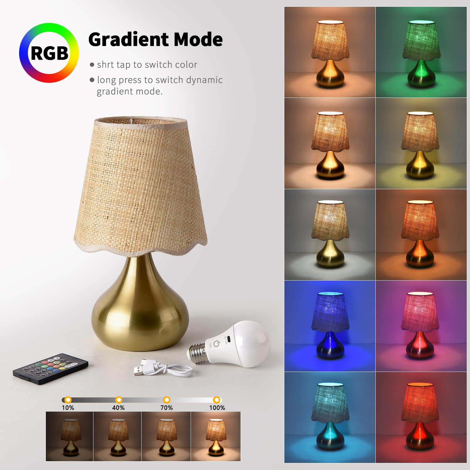 Ziqqeelam Cordless Table Lamp Rechargeable, Good Small Table Lamp For Nightstand, Battery Operated Small Table Lamp For Small Sp