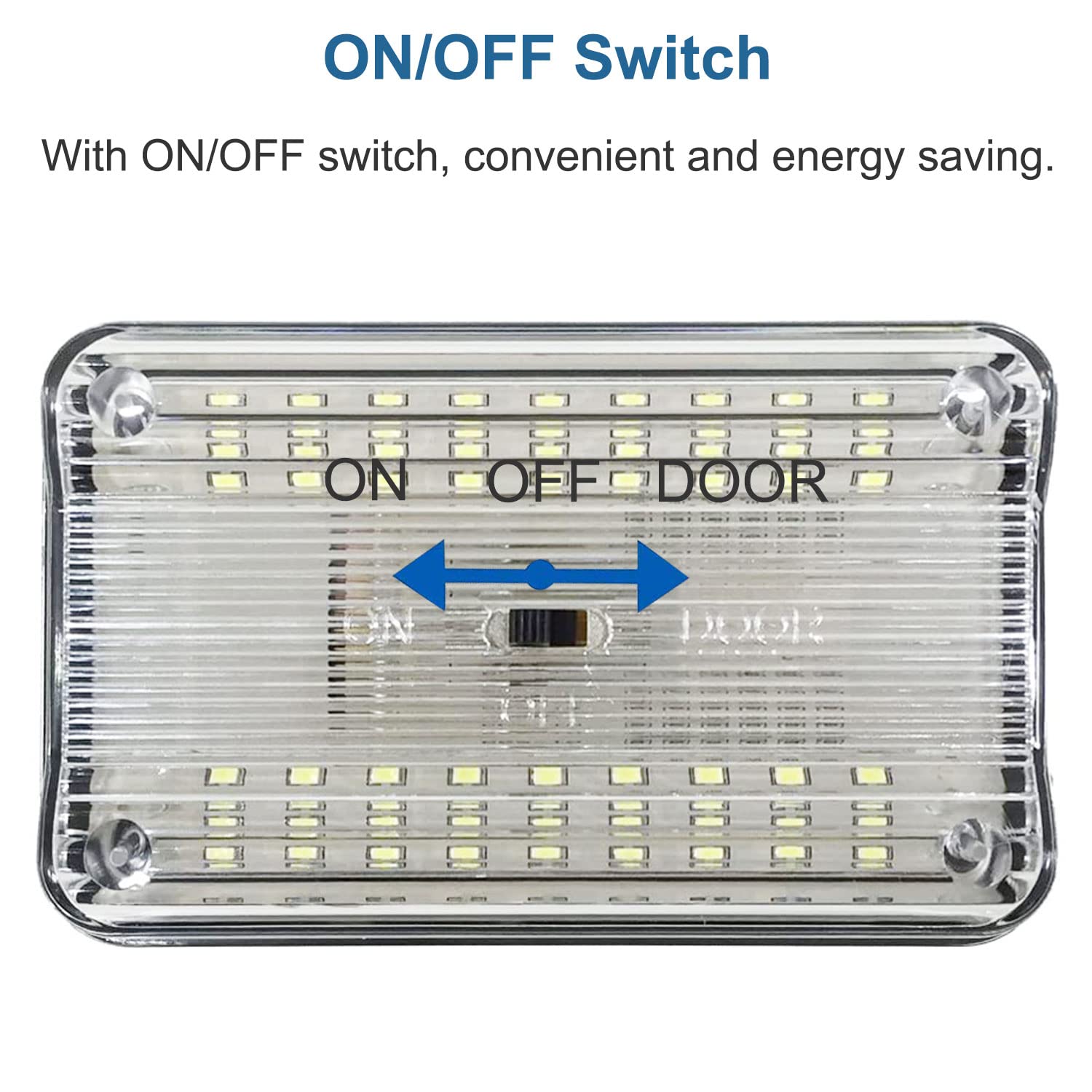 Linkhood 2-Pack Dc 12V 36 Led Car Truck Vehicle Auto Dome Roof Ceiling Interior Light Lamp White With On/Off Switch For Cars Vans Camper Vans & Taxis