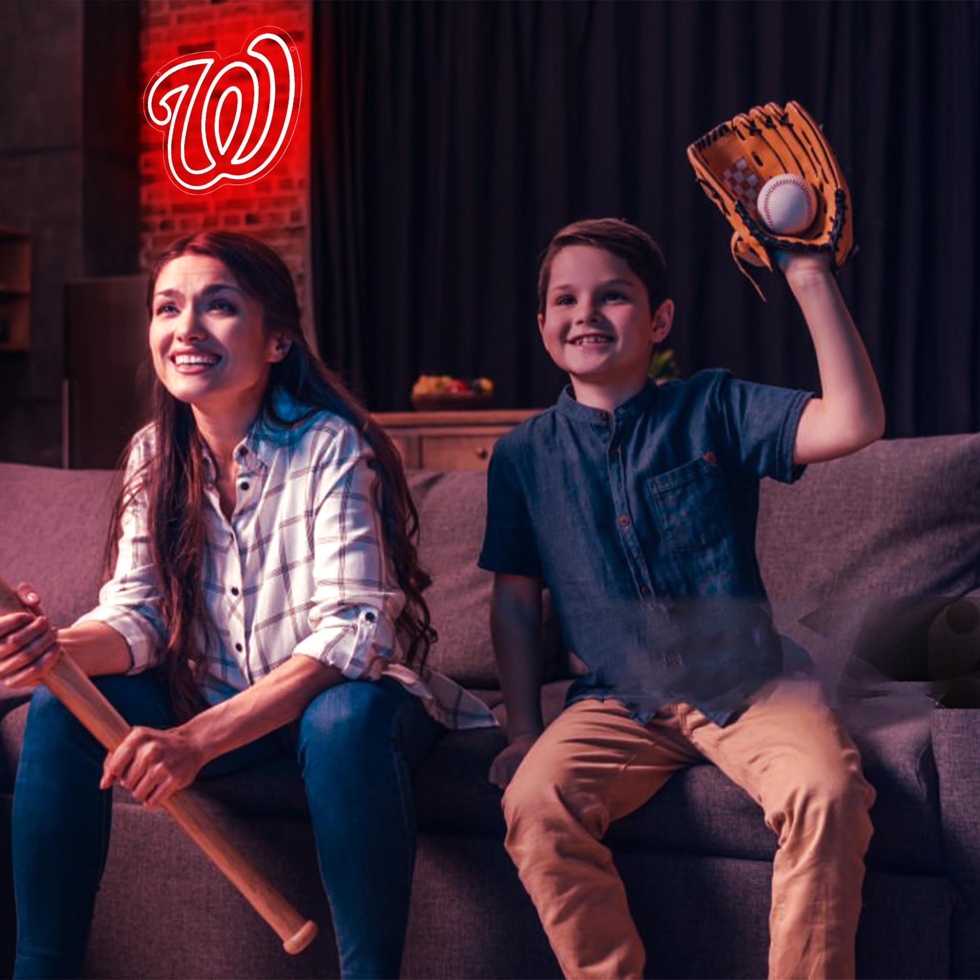 Baseball Neon Sign For Wall Decor Baseball Sport Team Led Neon Light For Man Cave Dormitory Bar Club Birthday Gifts For Sport Fans Usb Powered(Zkxd315)