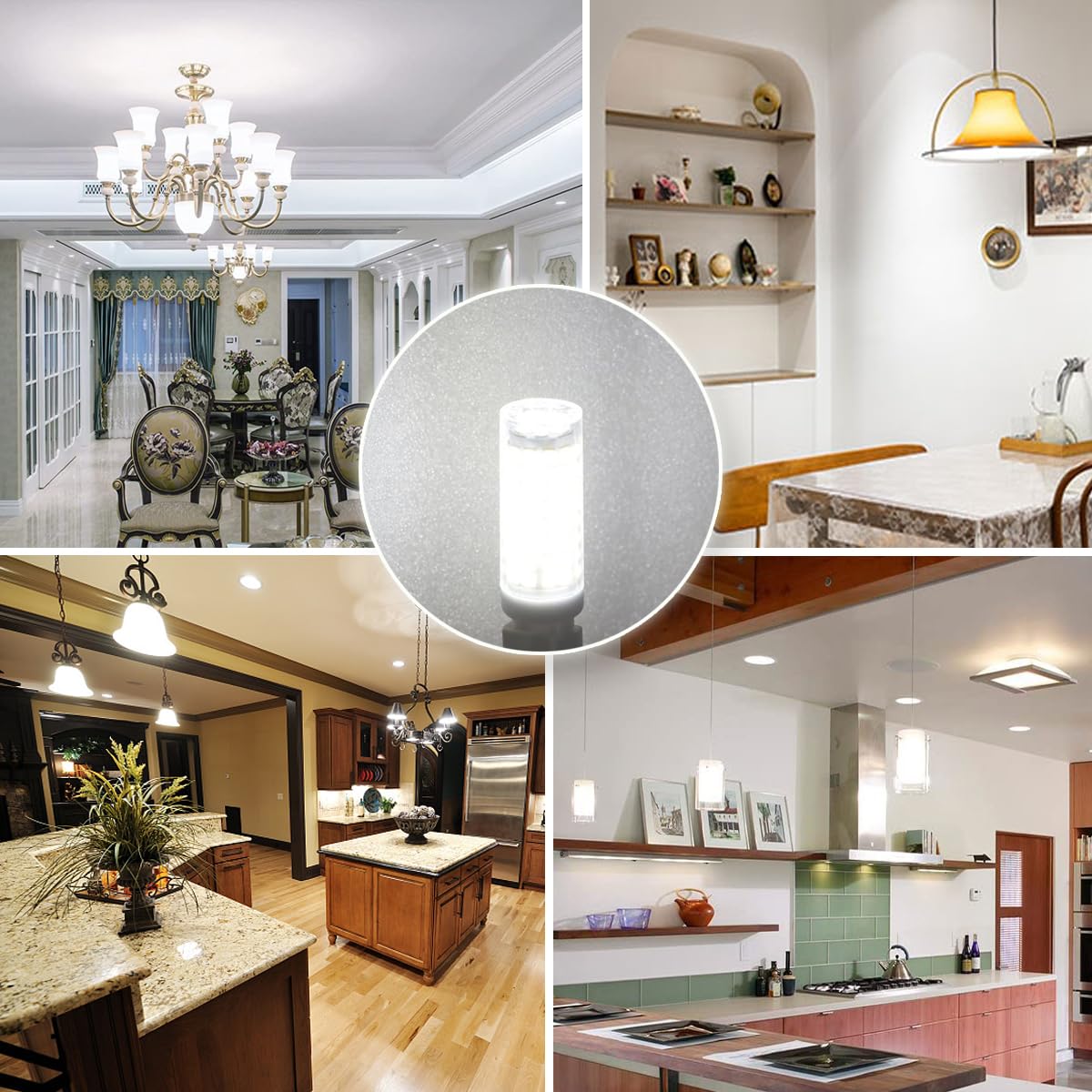 E11 Led Light Bulbs Dimmable 7W Equivalent To Halogen Bulb 75W-80W 730Lm, E11 Mini Candelabra Base Jd T3 T4 Corn Light Bulb Ac 1