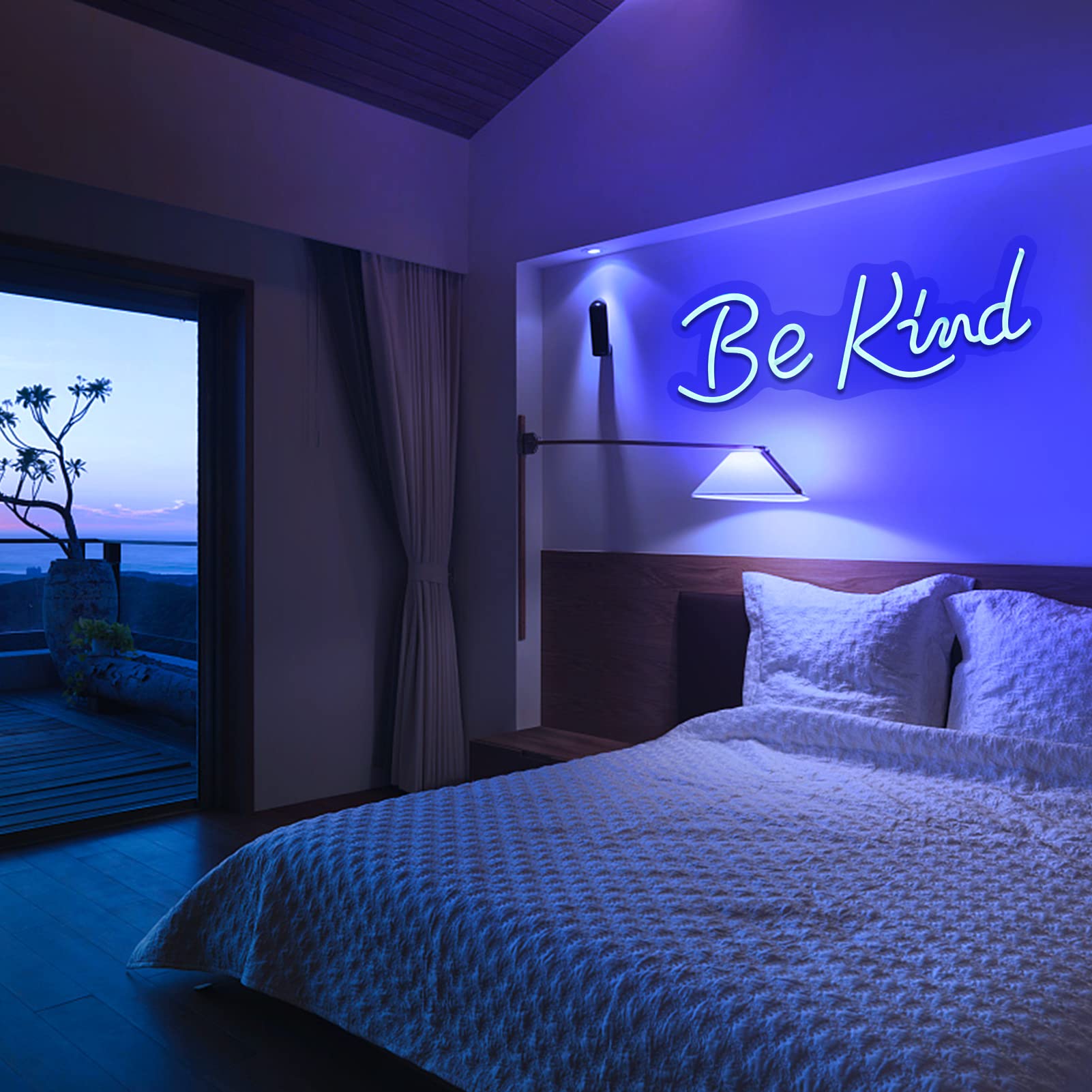 JFLLamp Neon Wall Sign - Dream Big, 17.8x10.3 Inch, Plastic, Blue, Model NS-DREAM BIG, Ideal for Bedroom, Man Cave, Pub Decor