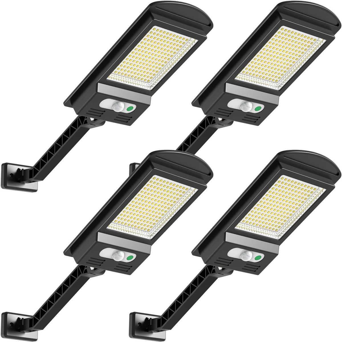 Engrepo 1000Lm Solar Lights Outdoor, 168 Leds Motion Sensor, Waterproof Security Flood Light - 4 Pack