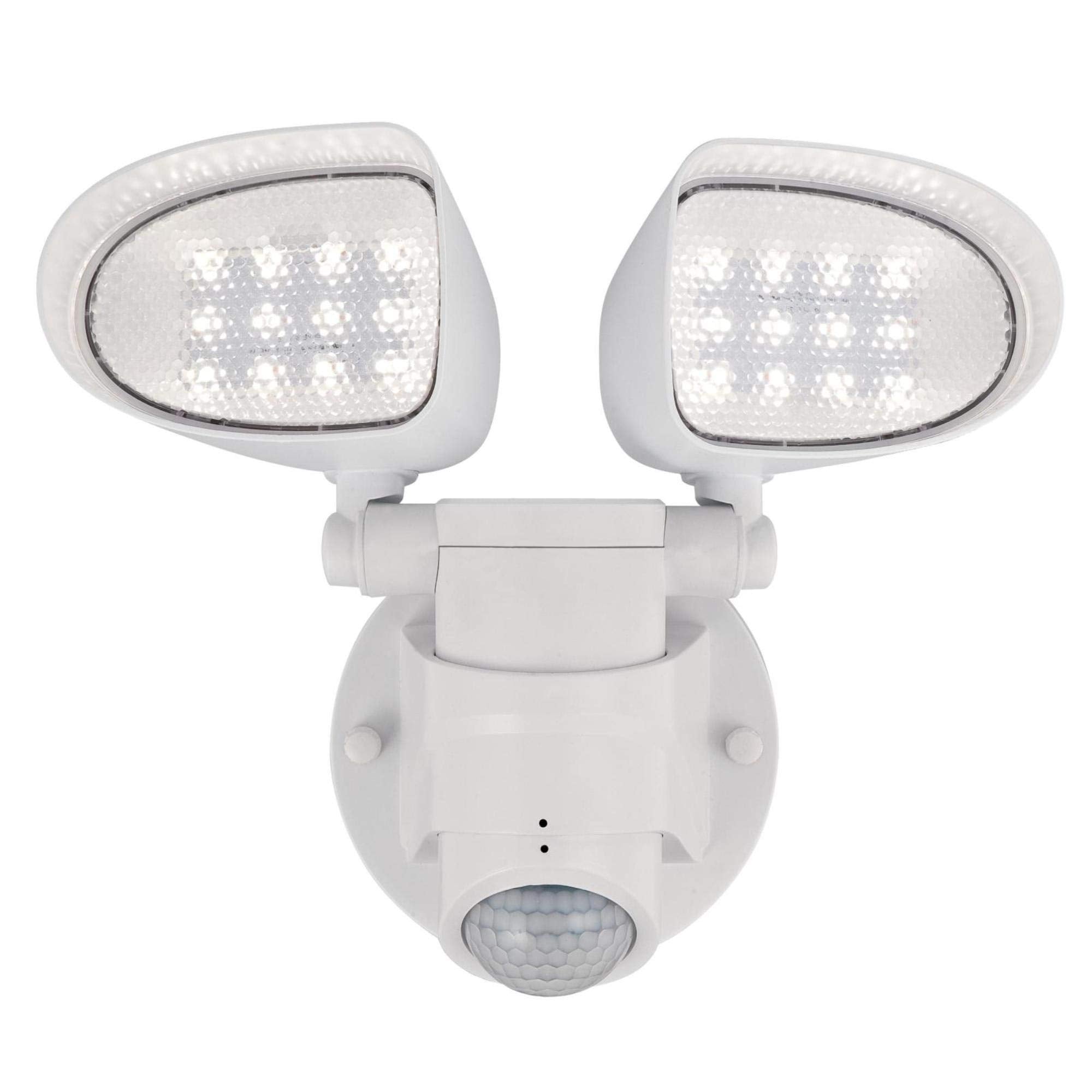 Westinghouse 6364200 Two-Light 18 Watt LED Outdoor Security Wall Light with Motion Sensor, White Finish with Acrylic Lens