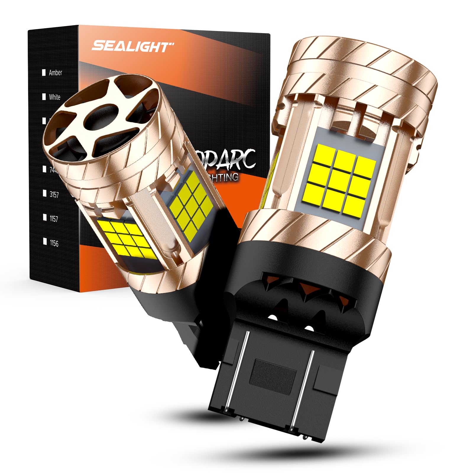 SEALIGHT 7443 LED Bulbs, 30W 3200LM Super Bright, Anti Hyper Flash, Backup Reverse Light, Pack of 2, White