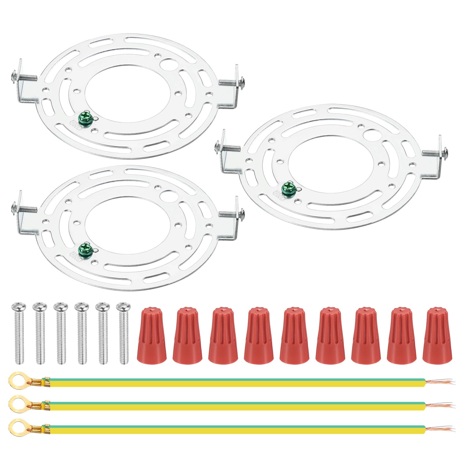 Patikil 115Mm (4.53'') Universal Light Fixture Mounting Bracket Kit, 3 Set Light Crossbar Round Ceiling Plate With Screw For Wal