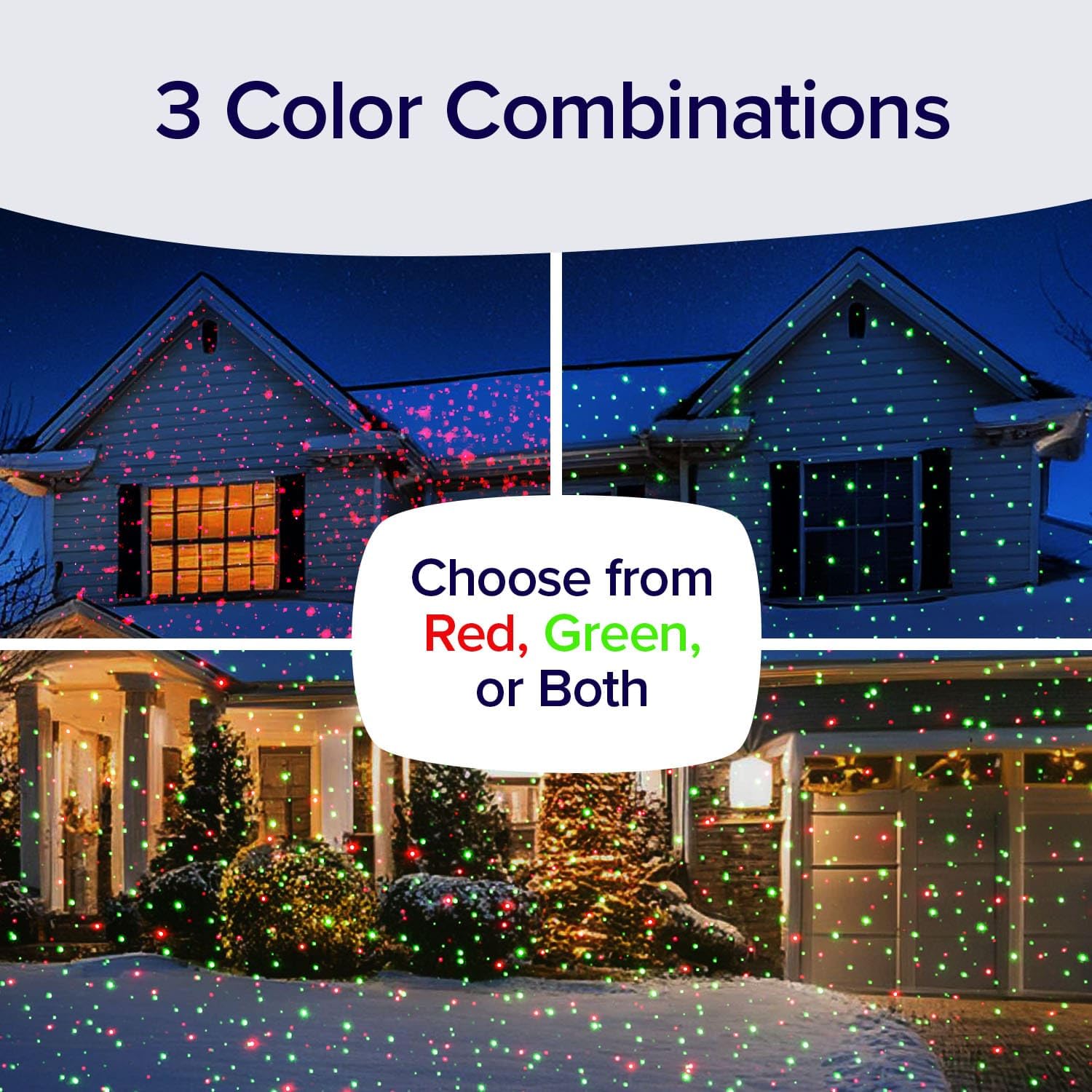 Star Shower Ultra 9 Outdoor Laser Light Show, As-Seen-On-Tv, New 9 Unique Patterns, Showers Home W/Thousands Of Lights, 3 Color