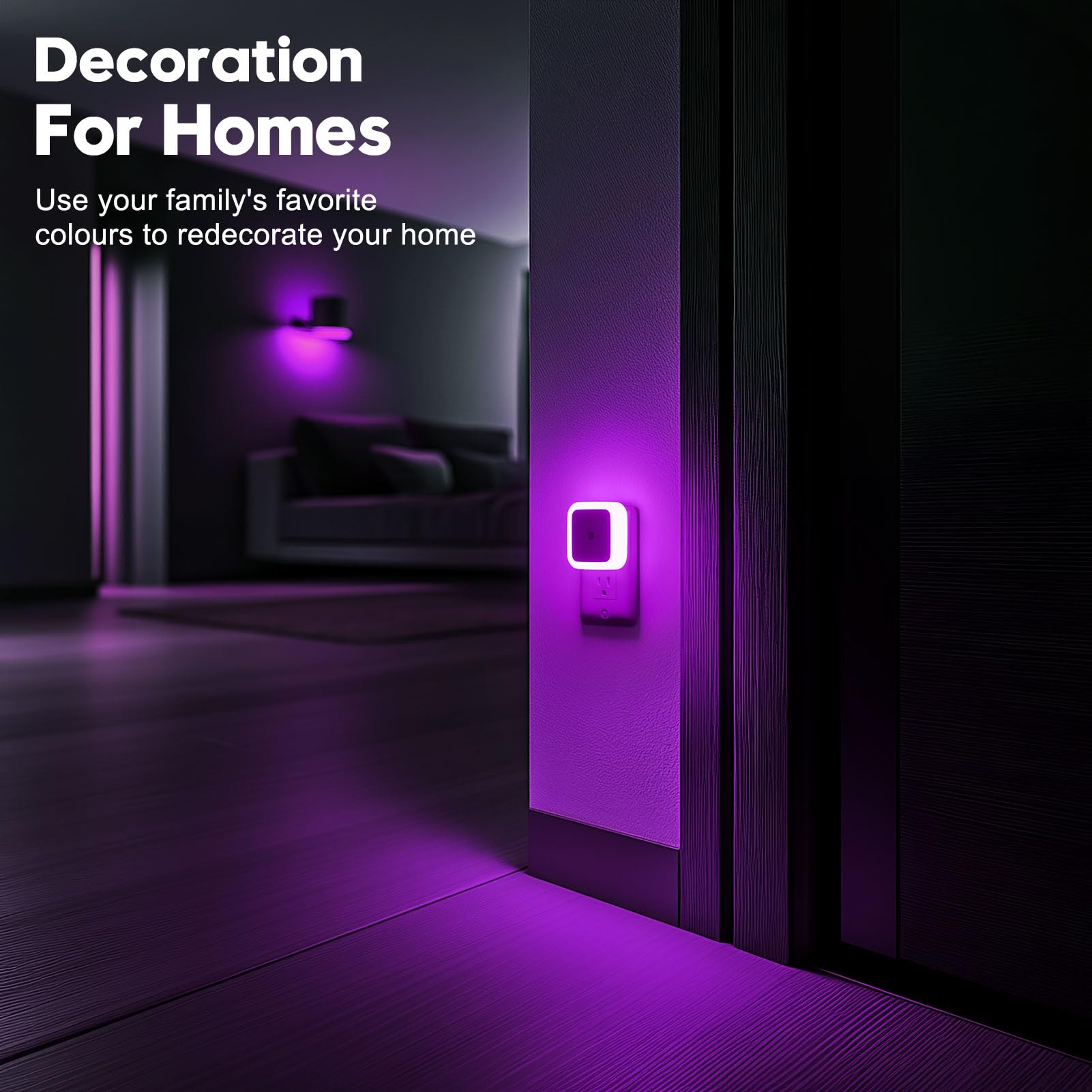 Sujeet Night Light, Night Lights Plug Into Wall 4-Pack, Pink Night Light Plug In Night Light, Dusk To Dawn Night Lamp Led Night Light For Kids Bedroom, Bathroom, Hallway