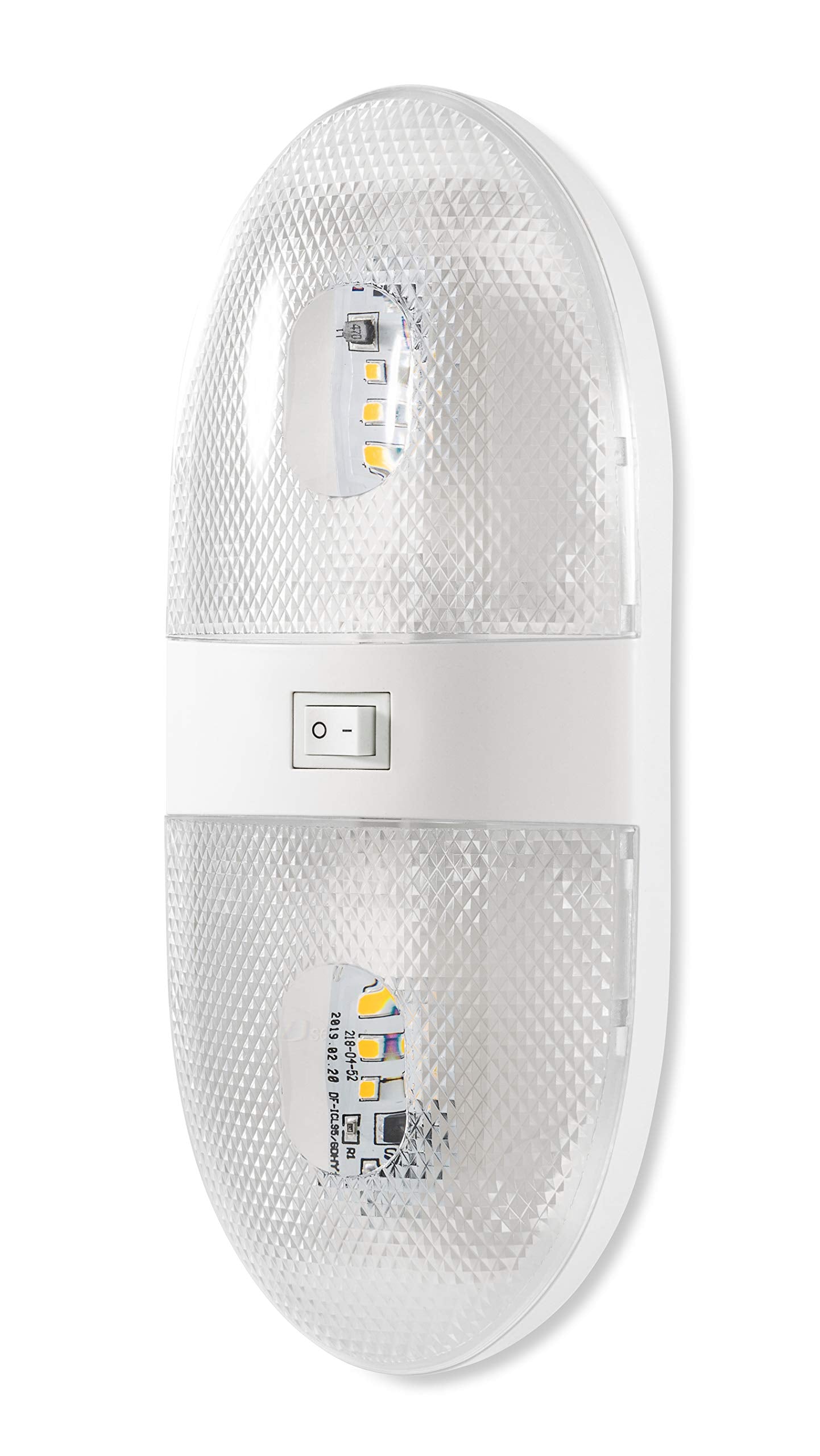 Camco 41321 Replacement Led Double Dome Light - White, Plastic, One Size