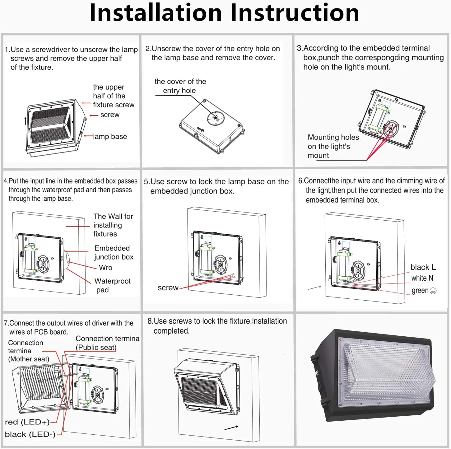 Whled 1-10V Dimmable 120W Led Wall Pack Light With Dusk To Dawn Photocell  100-277V 16800Lm 800-1000W Hps/Hid Equiv.  5000K Outdoor Security Lighting  Etl Commercial Wall Mount Lights For Building