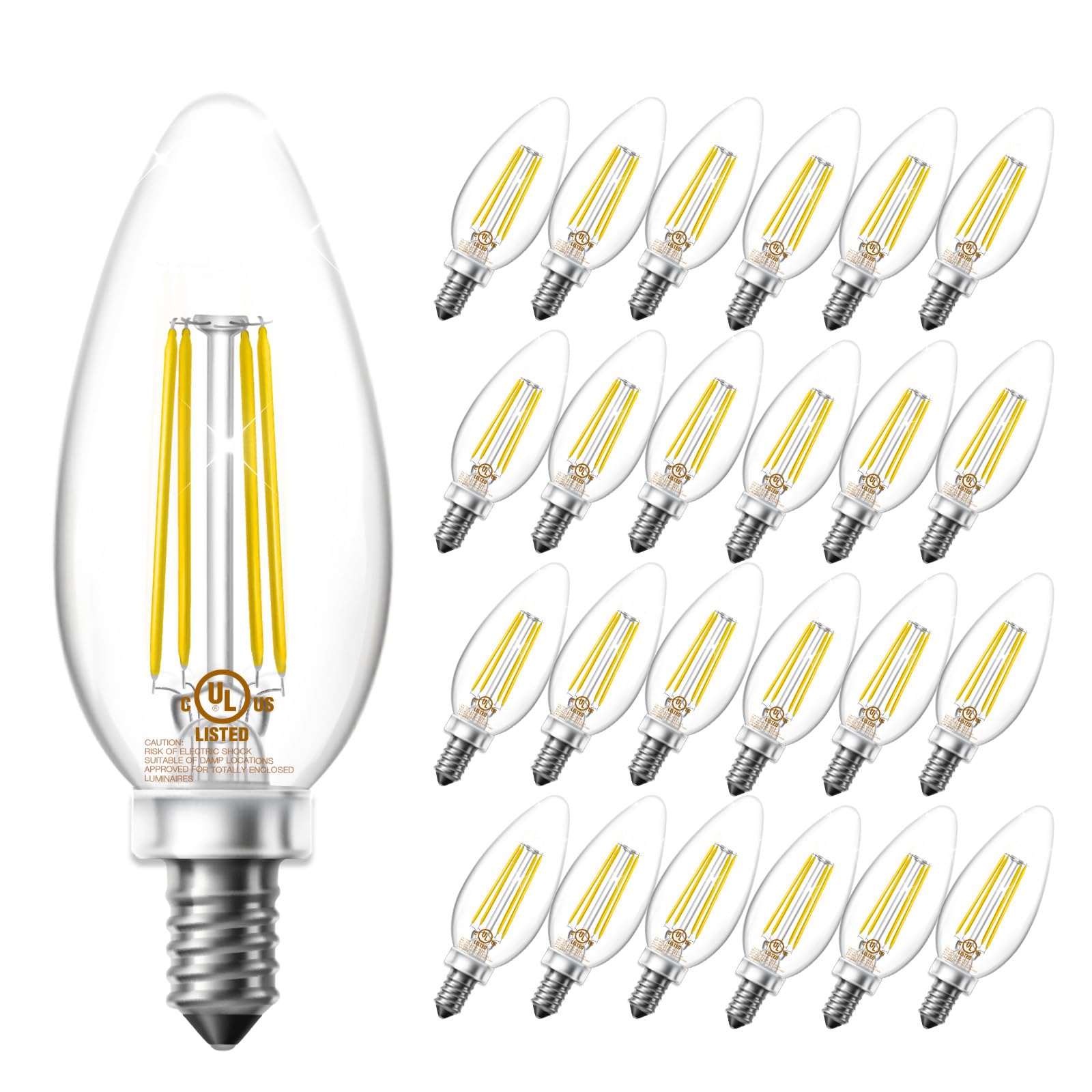 Daybetter B11 Chandelier Light Bulbs, Dimmable E12 Led Bulbs 60W Equivalent, Candelabra Led Light Bulbs, High Brightness 600 Lm