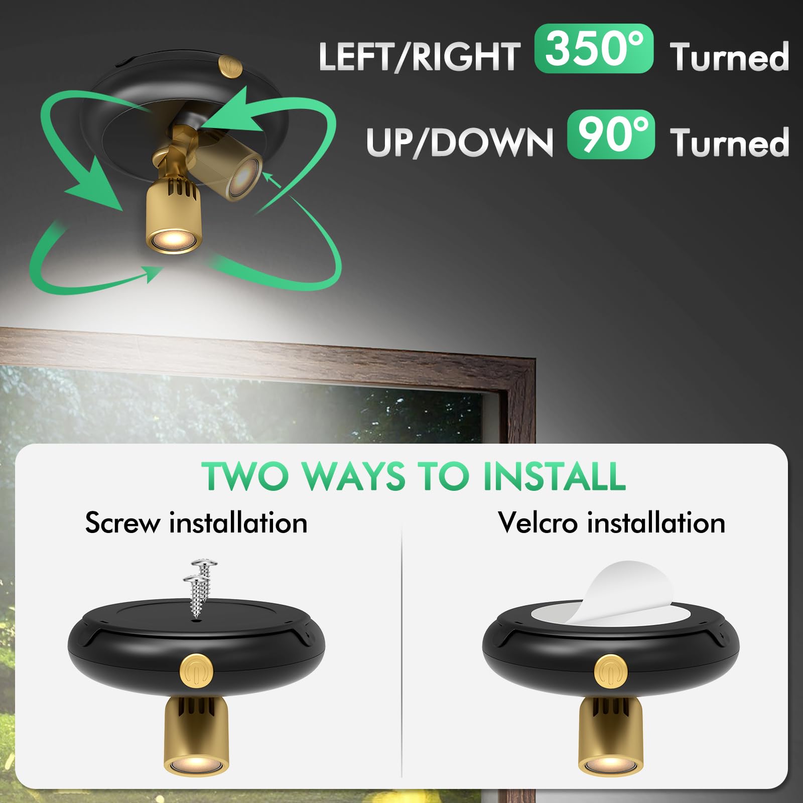 3Pack Battery Operated Indoor Plants Spotlight ,Tree Light Picture Light With Remote,Dimmable Mini Led Accent Spotlight For Pain