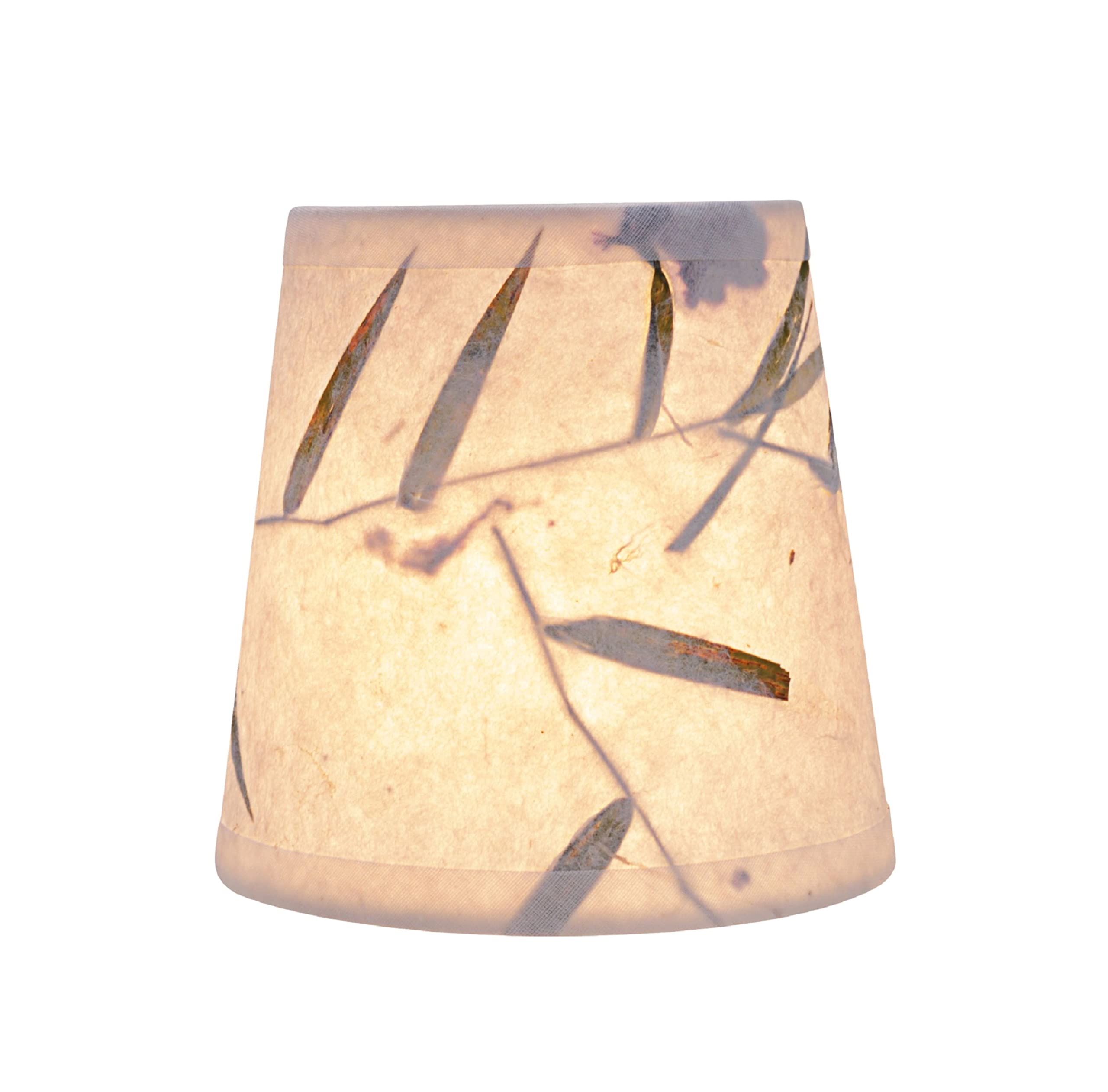 Aspen Creative 32720-2 Small Hardback Empire Shape Chandelier Clip-On Lamp Shade Set (2 Pack), Transitional Design In Off White, 4&quot; Bottom Width (3&quot; X 4&quot; X 4&quot;)