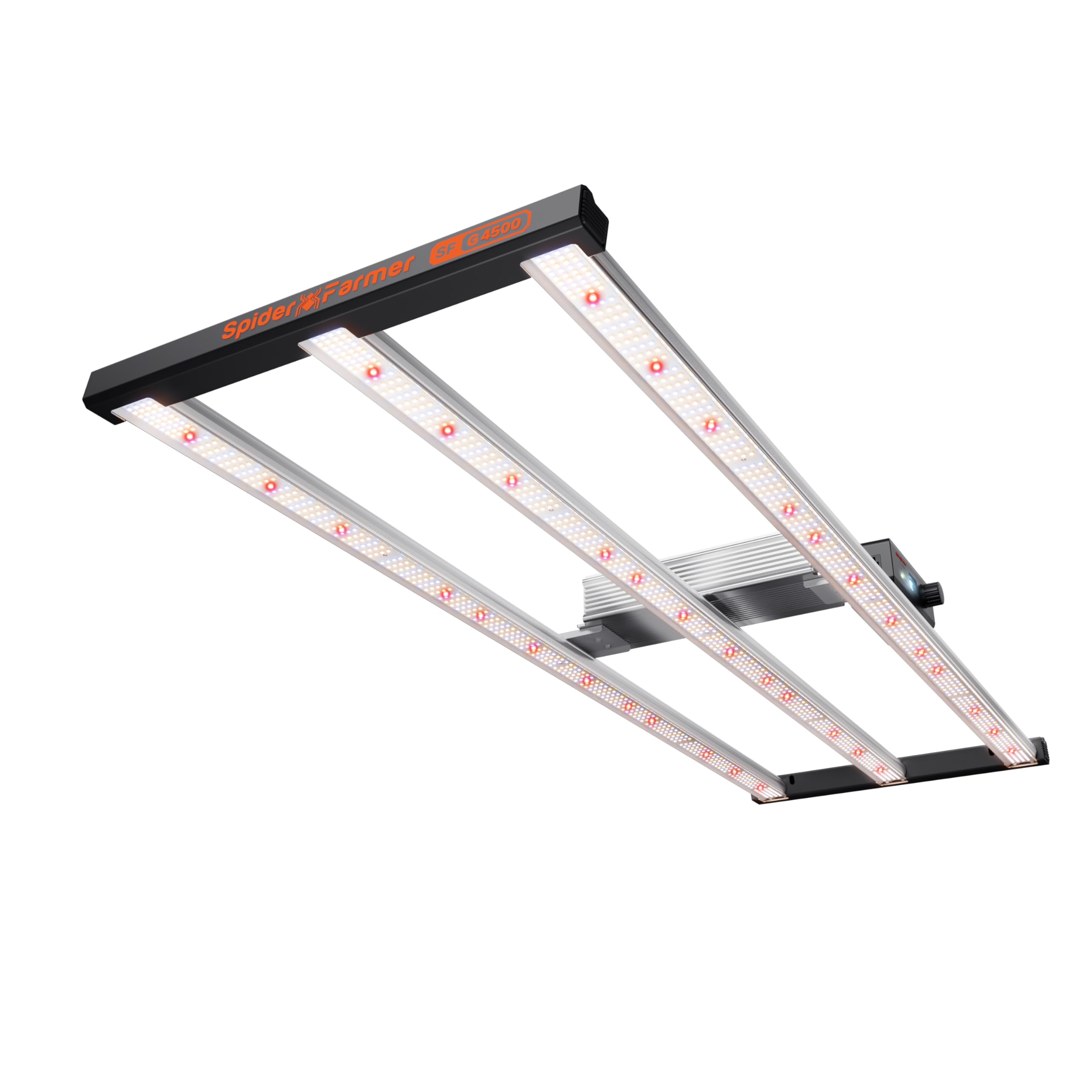 Spider Farmer G4500 LED Grow Light, 320W Full Spectrum Dimmable, 2x4 Coverage, Silver, Aluminum