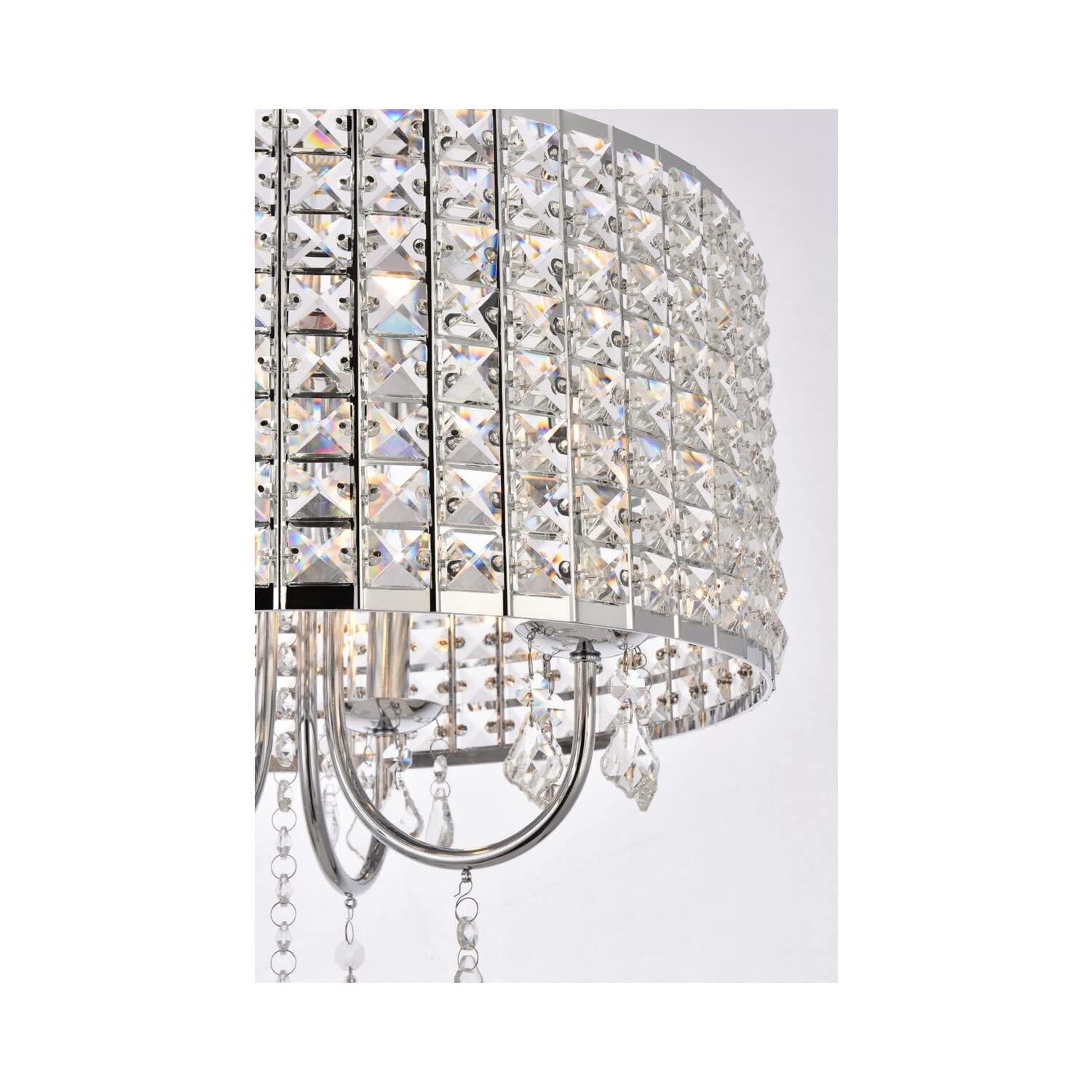 Living District Elise 4-Light Transitional Style Metal Pendant in Chrome