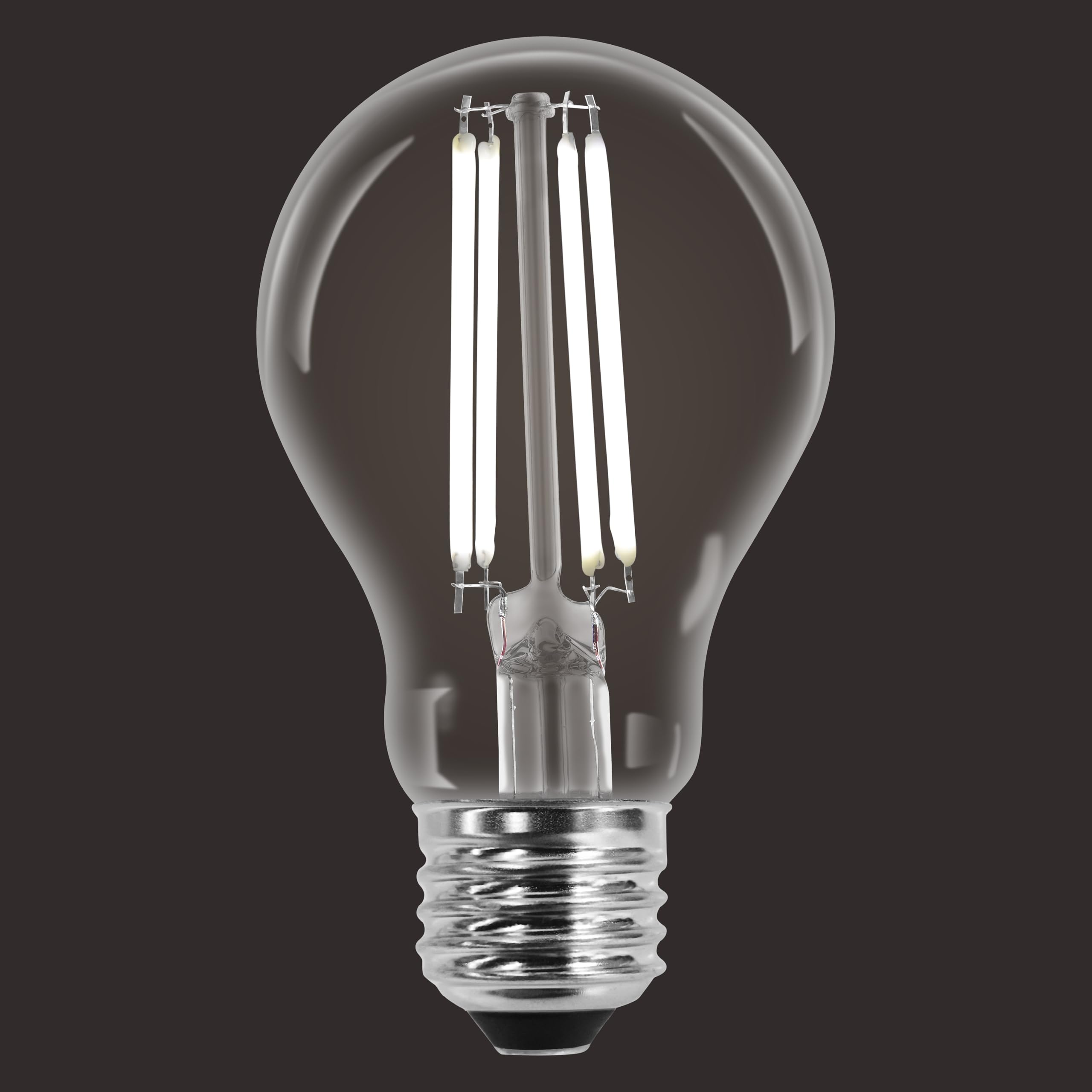 LEDVANCE Sylvania A19 Clear LED Bulb, 6.5W Dimmable, 800 Lumens, 5000K Daylight, 2 Pack - Model 42171
