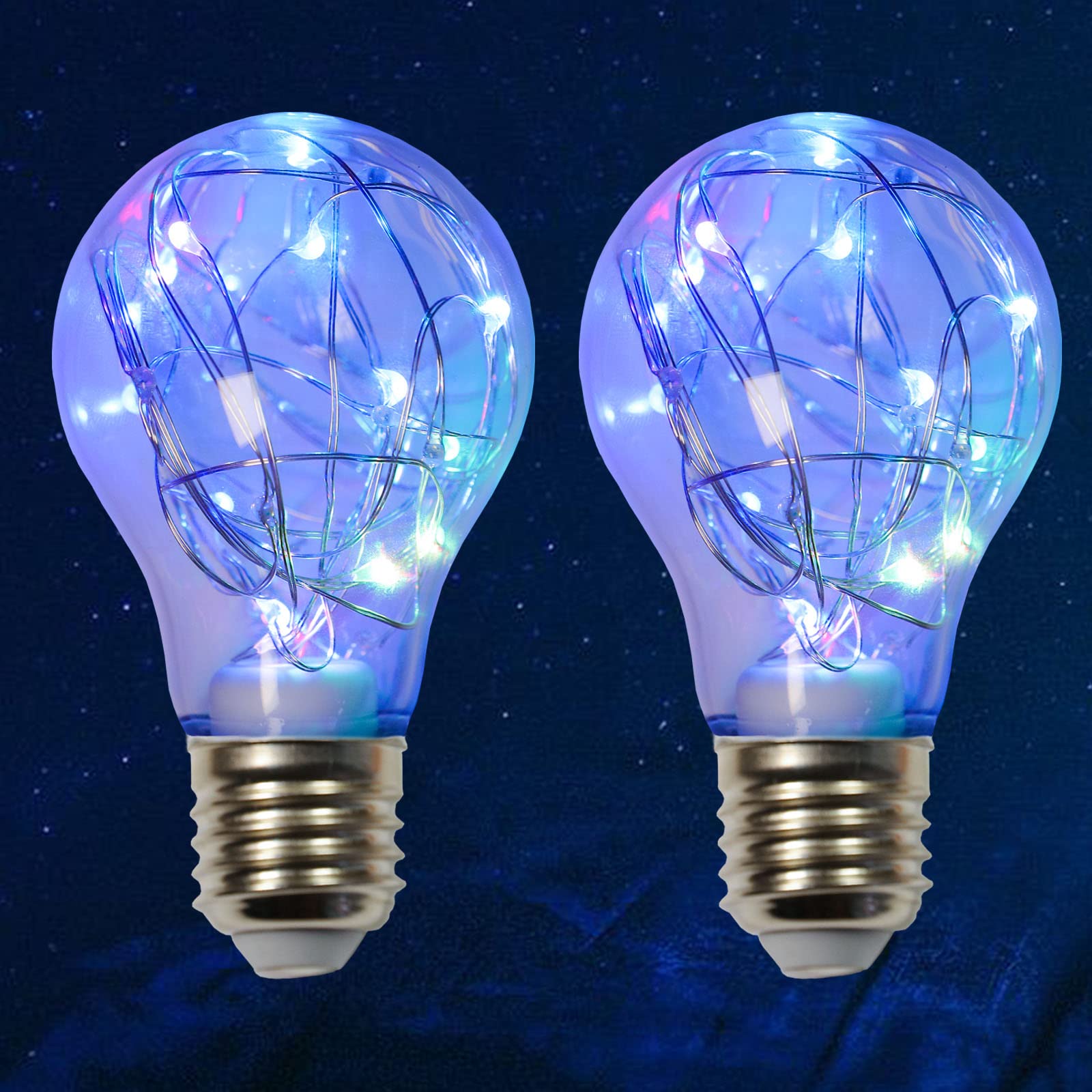 Howorr 2W Rgb Color Changing Led Fairy Light Bulbs, 15W Equivalent Cute Light Bulbs For Pendant Light Fixtures, Bedroom, Living 