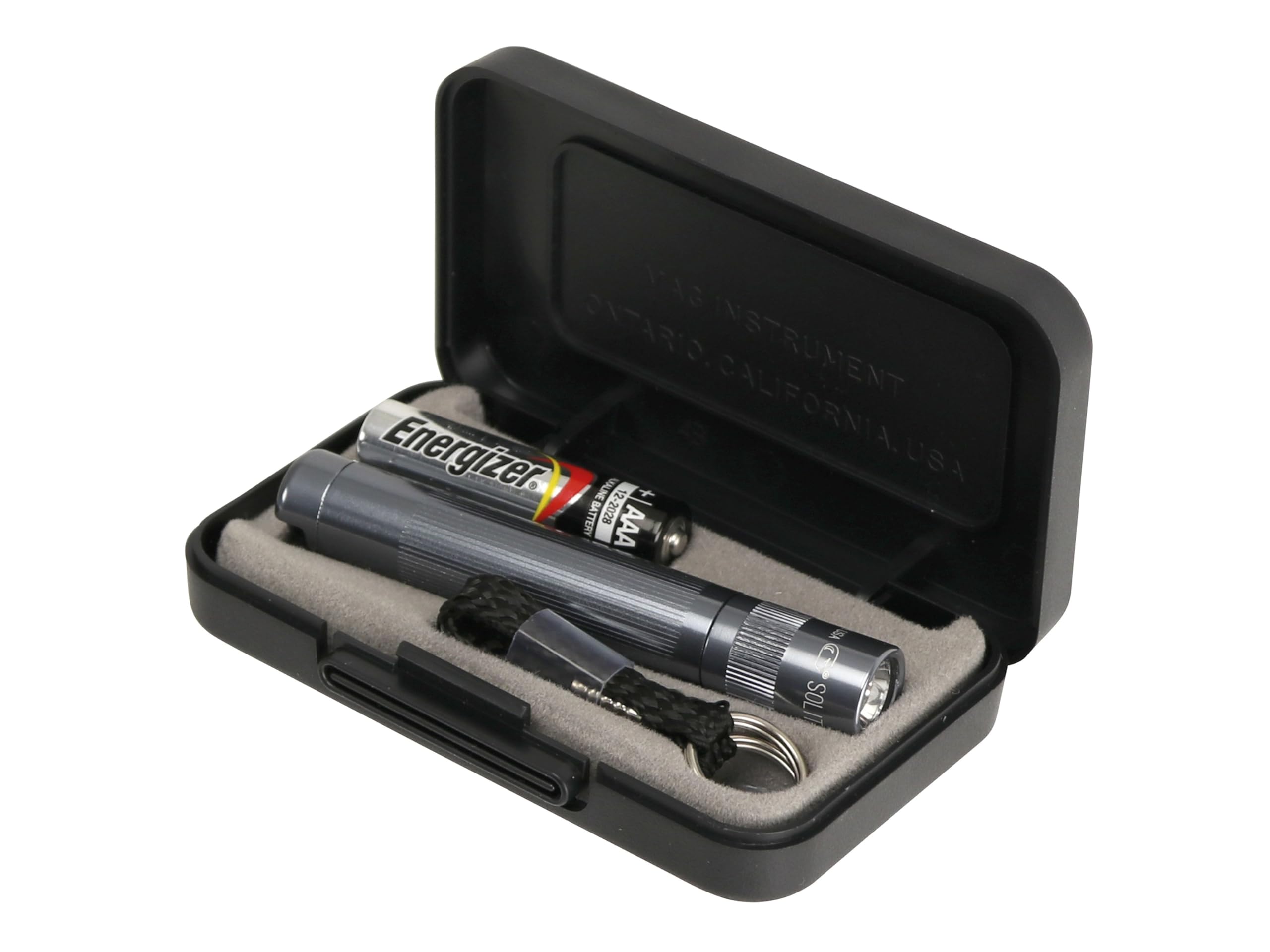 Maglite Solitaire Incandescent 1-Cell Aaa Flashlight In Presentation Box Gray