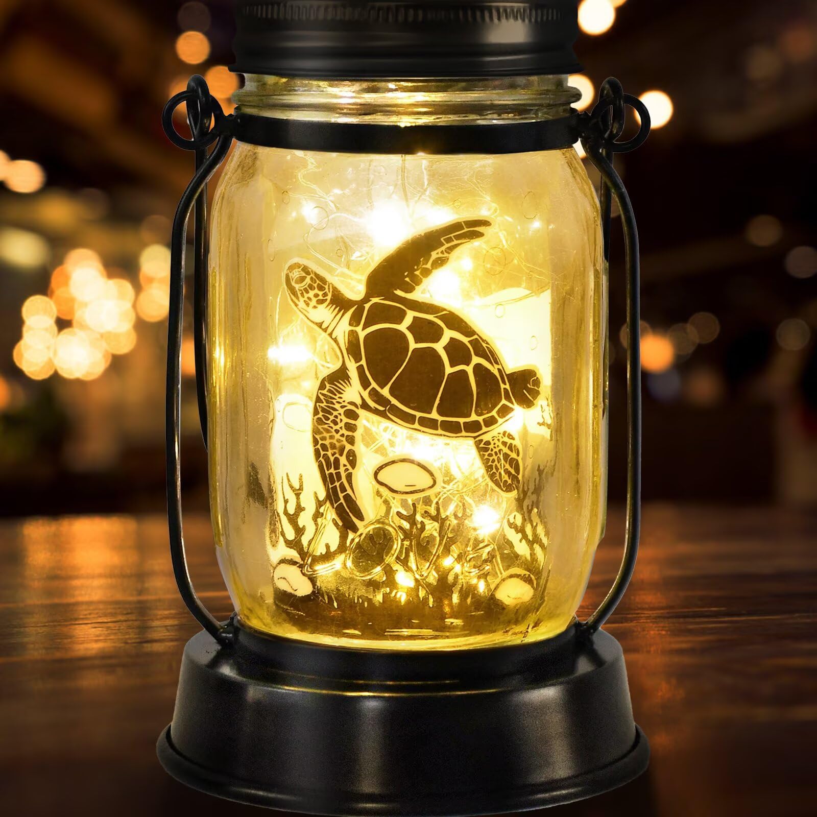 Sea Turtle Gifts for Women/Men Turtle Lovers Solar Lantern Mom Birthday, Mothers Day, Christmas Gifts, Solar Garden Decoration O