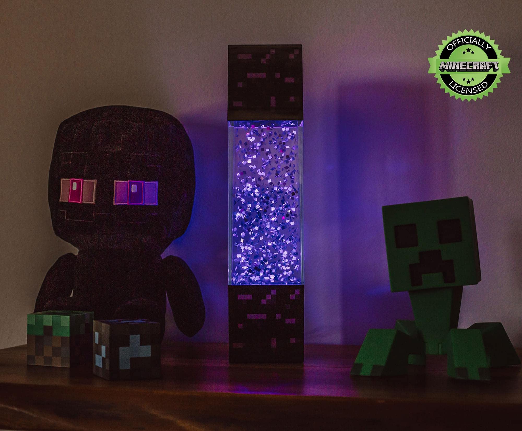 Ukonic Minecraft Multi-Nether Portal Lamp | LED Light | 12 Inches Tall | Multicolor | Model 16112