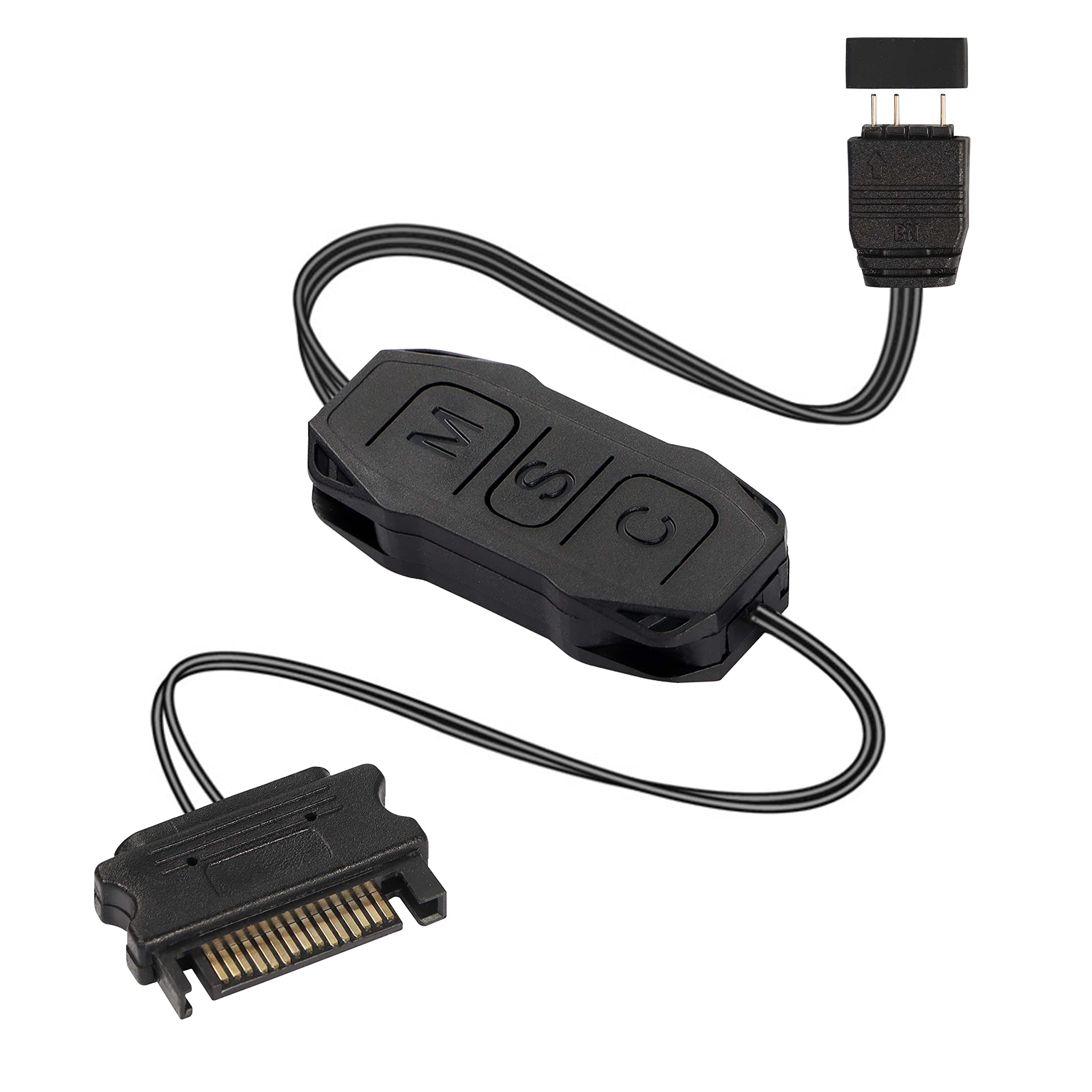 Xmsjsiy Argb Controller 5V 3 Pin Rgb Controller Cable,Sata Power Supply Light Stripe Controller-1 Pcs