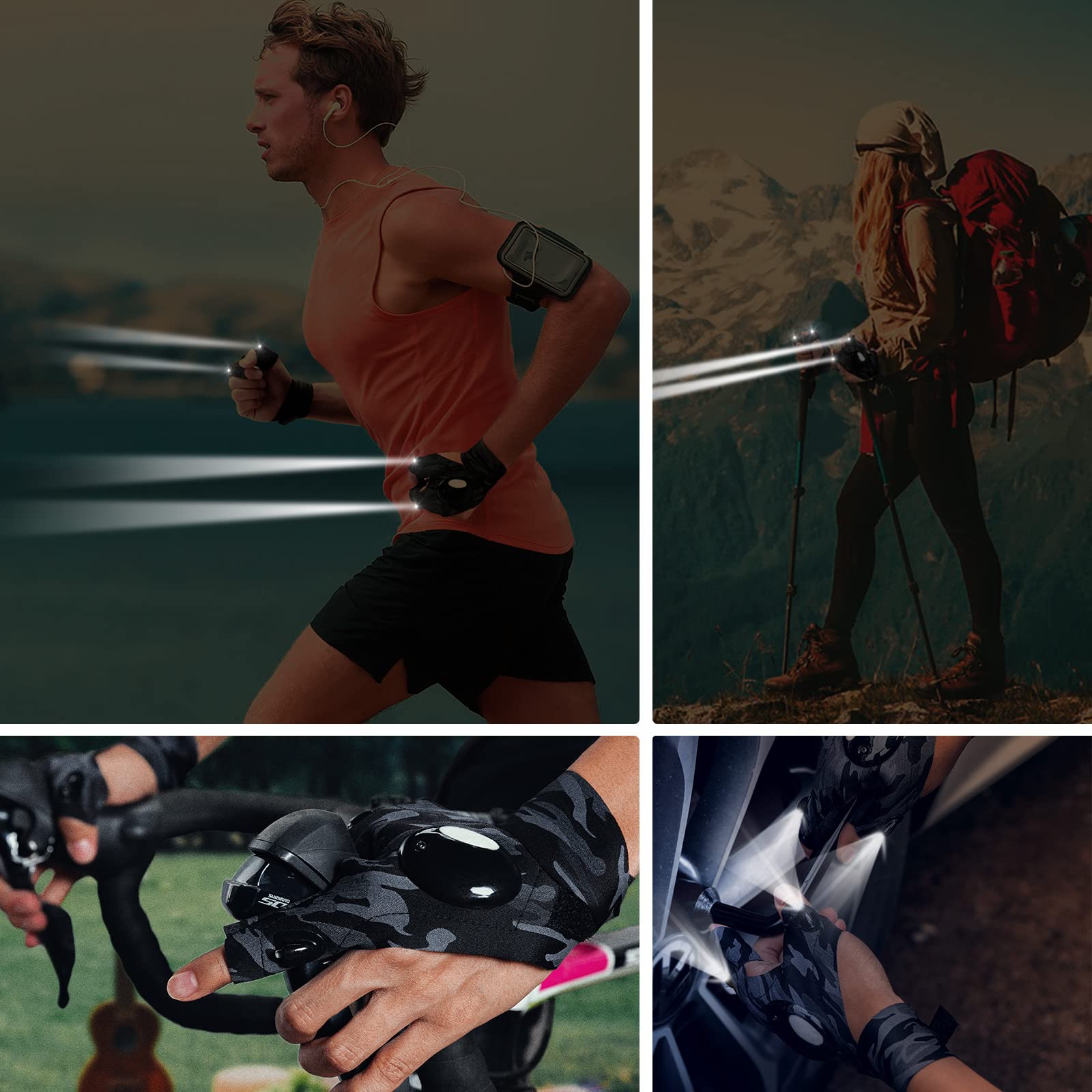 ThxToms LED Flashlight Gloves,Stocking Stuffers Gifts for Men Dad Him,Christmas Birthday Gifts for Dad Father Husband, Cool Gadg