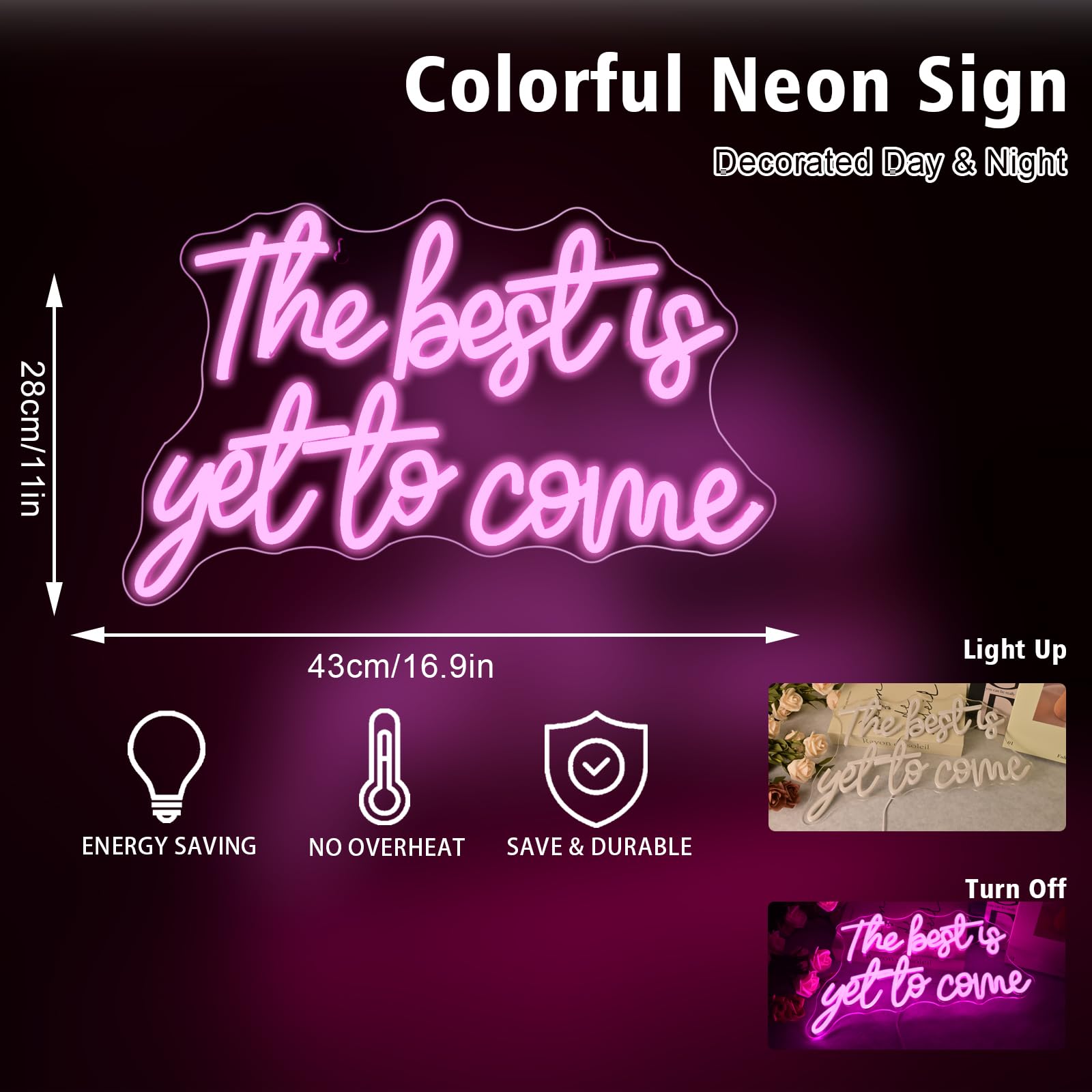 FAXFSIGN Neon Sign LED Wall Decor Pink Acrylic Model WX-NL-6217 for Bedroom, Home, Bar, Wedding, Birthday, Kids Room