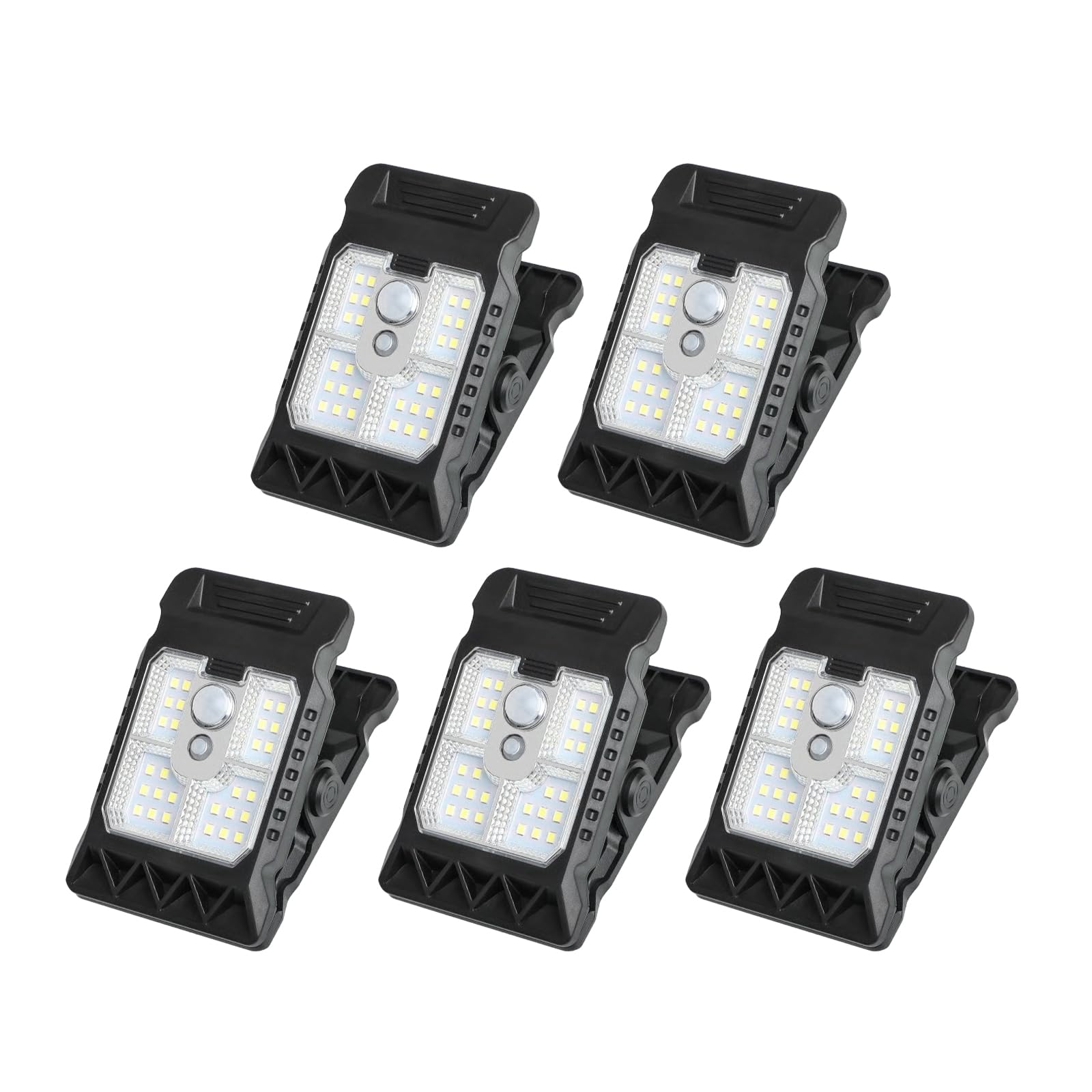 SakerPlus Solar Motion Lights Outdoor, USB & Solar Powered Motion Sensor Clip Lights, Weatherproof Clip On Lights for Fence, Pat