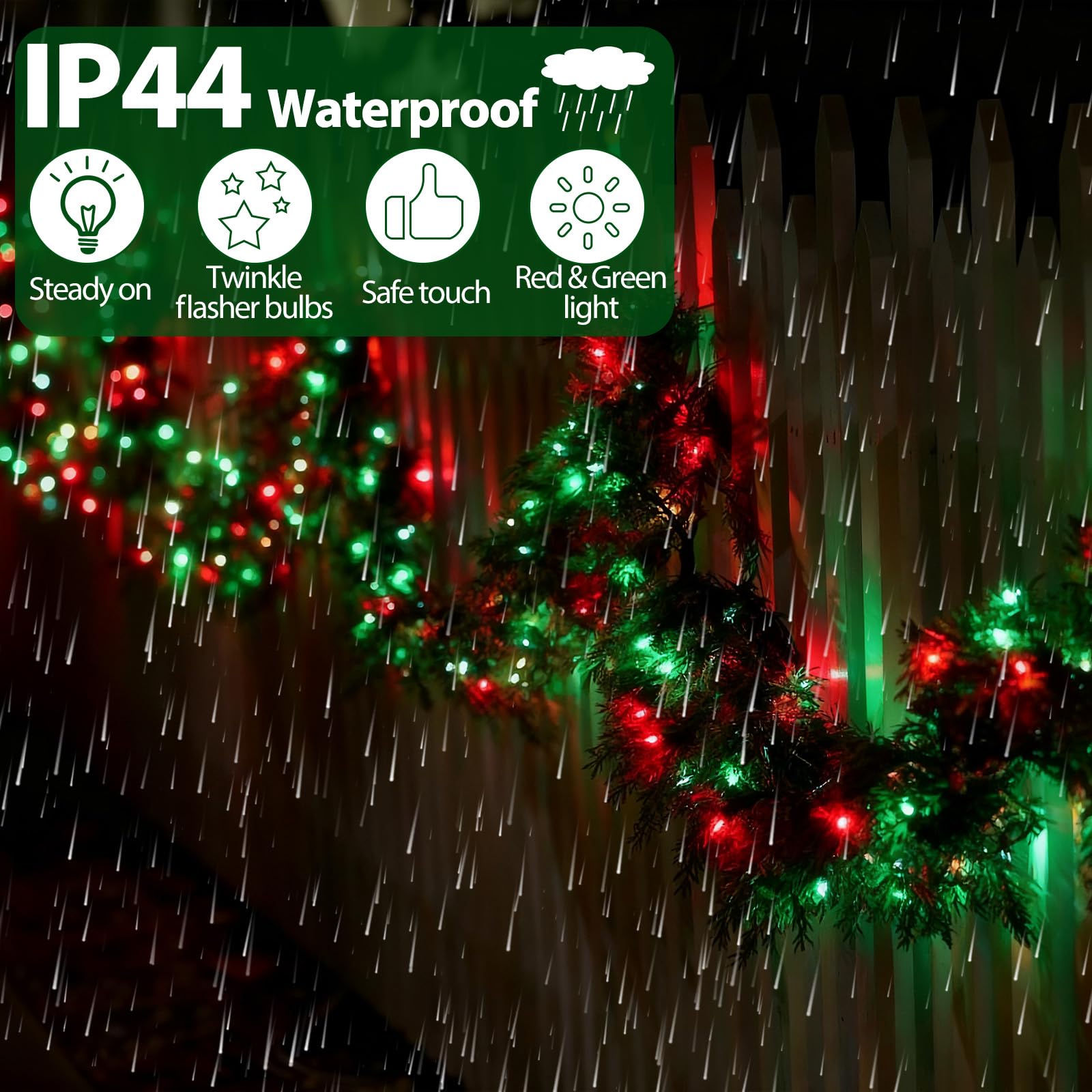 Cxlho Christmas Lights 25Ft 100 Count Incandescent Bulbs Red And Green Mini Lights With Green Wire For Christmas Tree  Garland  Wedding  Party  Home  Indoor & Outdoor Festival Decoration