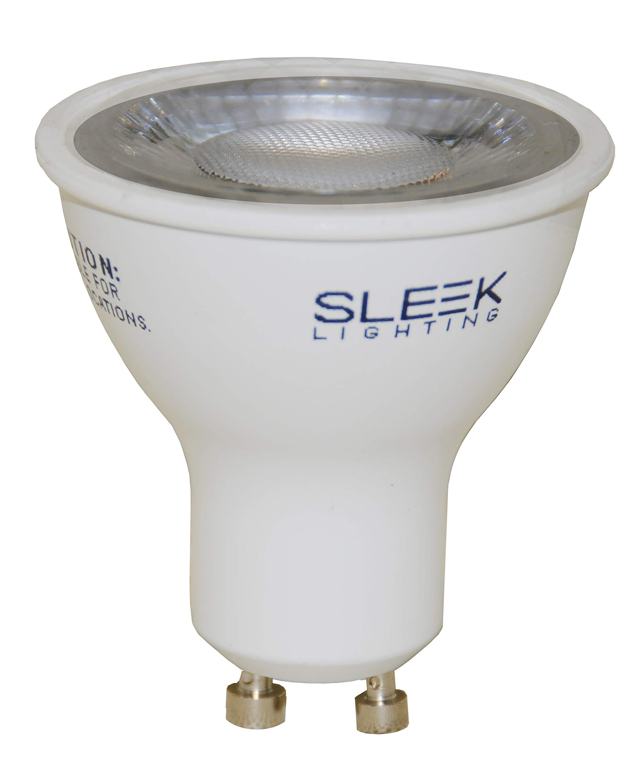 Sleeklighting Gu10 Led, 6.5 Watt, Dimmable,500 Lm, Light Bulb Spotlight, Recessed, Track Lighting. Ul & Energy Star Listed (Pack