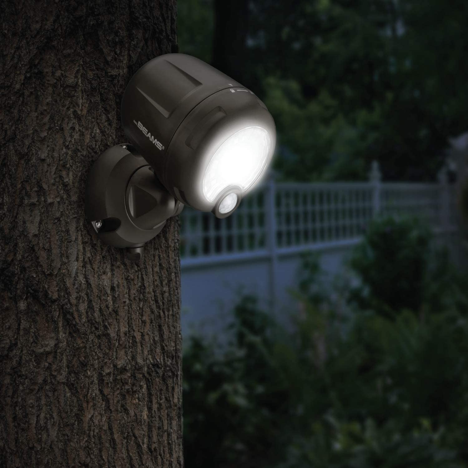 Beams Mb360Xt 200 Lumen Wireless Battery Operated Powered Motion Sensing Led Spotlight, 2-Pack, Brown