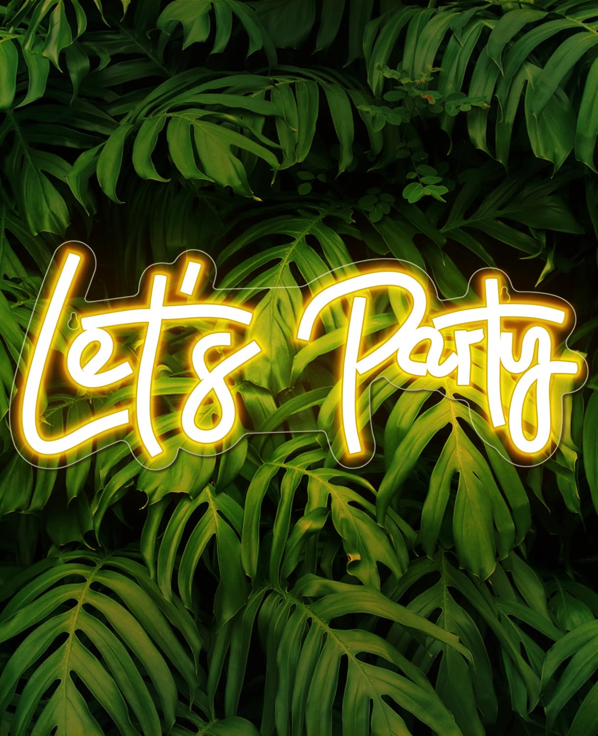 Arrinew Led Neon Light Sign - LetS Party Wall Decor, Warm White, Acrylic, Model Nhd07