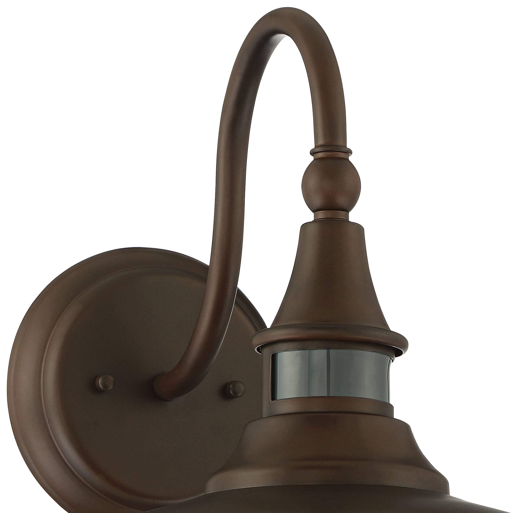 John Timberland Barn Light Fixtures Set of 2, Bronze, Dusk to Dawn Motion Sensor, 12.5in for Exterior House, Porch, Patio, Garage