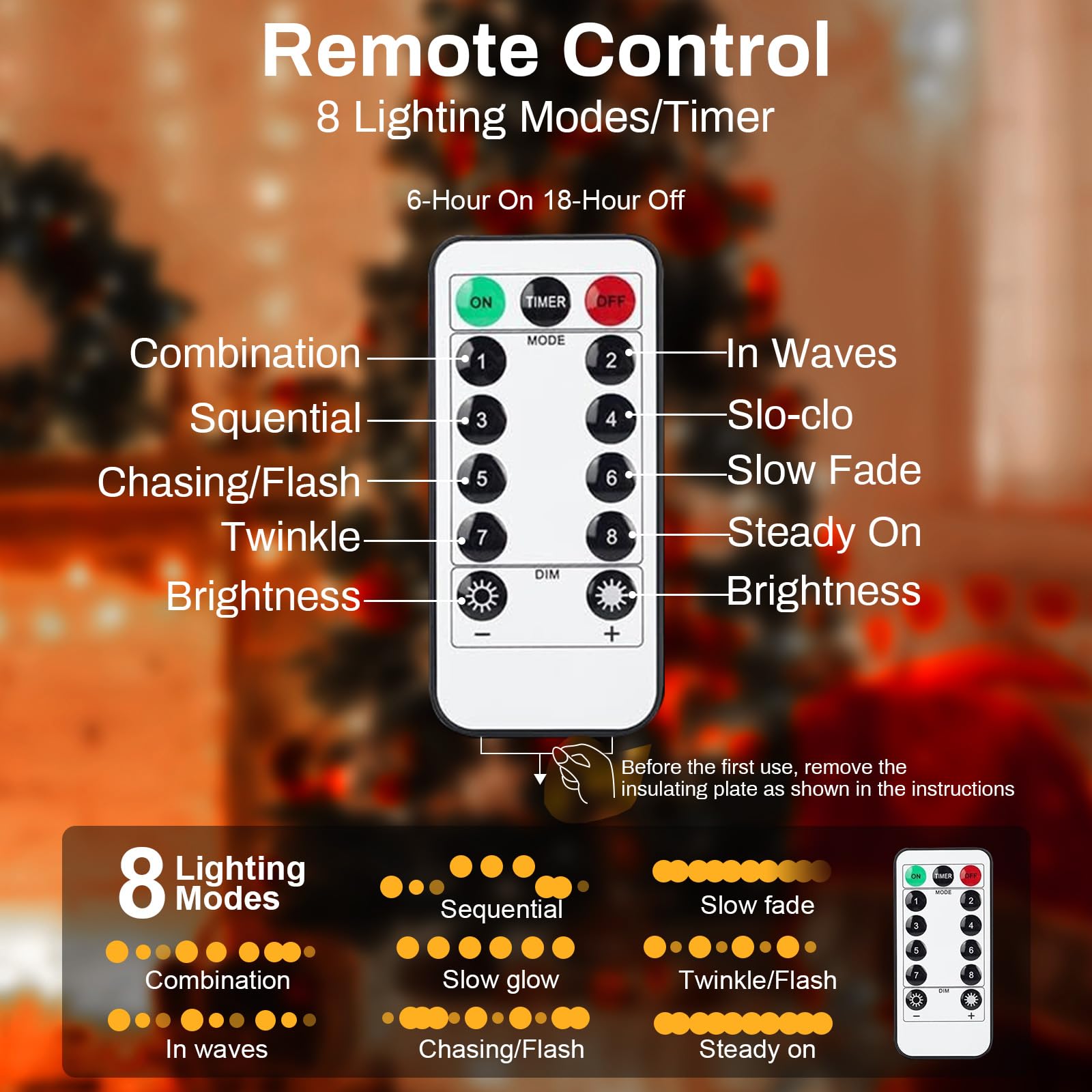 ZGWJ LED Fairy Lights Battery Operated, 50 LED 16FT Copper Wire Mini String Lights Waterproof Starry Lights for Bedroom,Hallowee