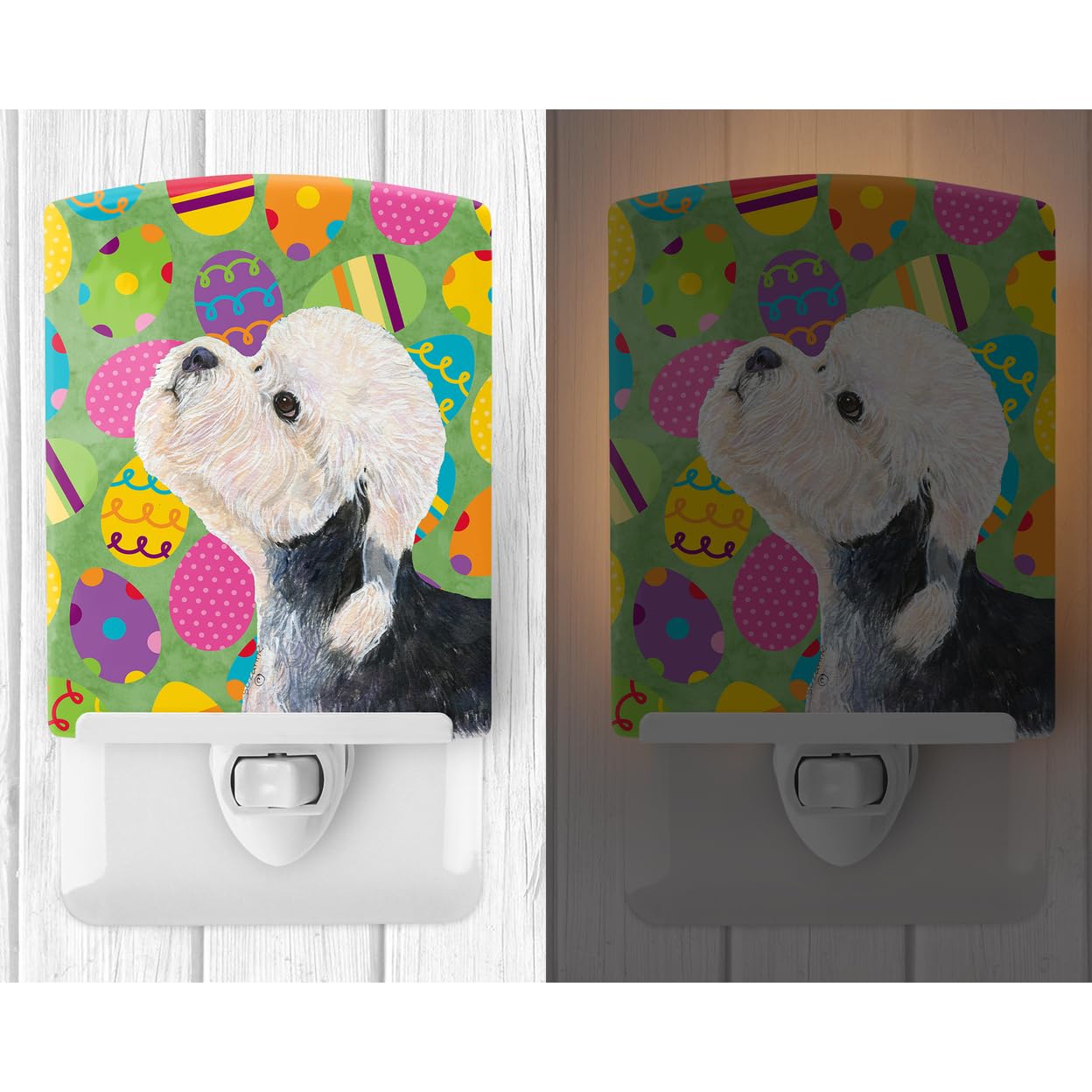 Carolines Treasures Ceramic Night Light, Dandie Dinmont Terrier Design, UL-Certified, 6x4x3 inches, Multicolor, Model SS4848CNL