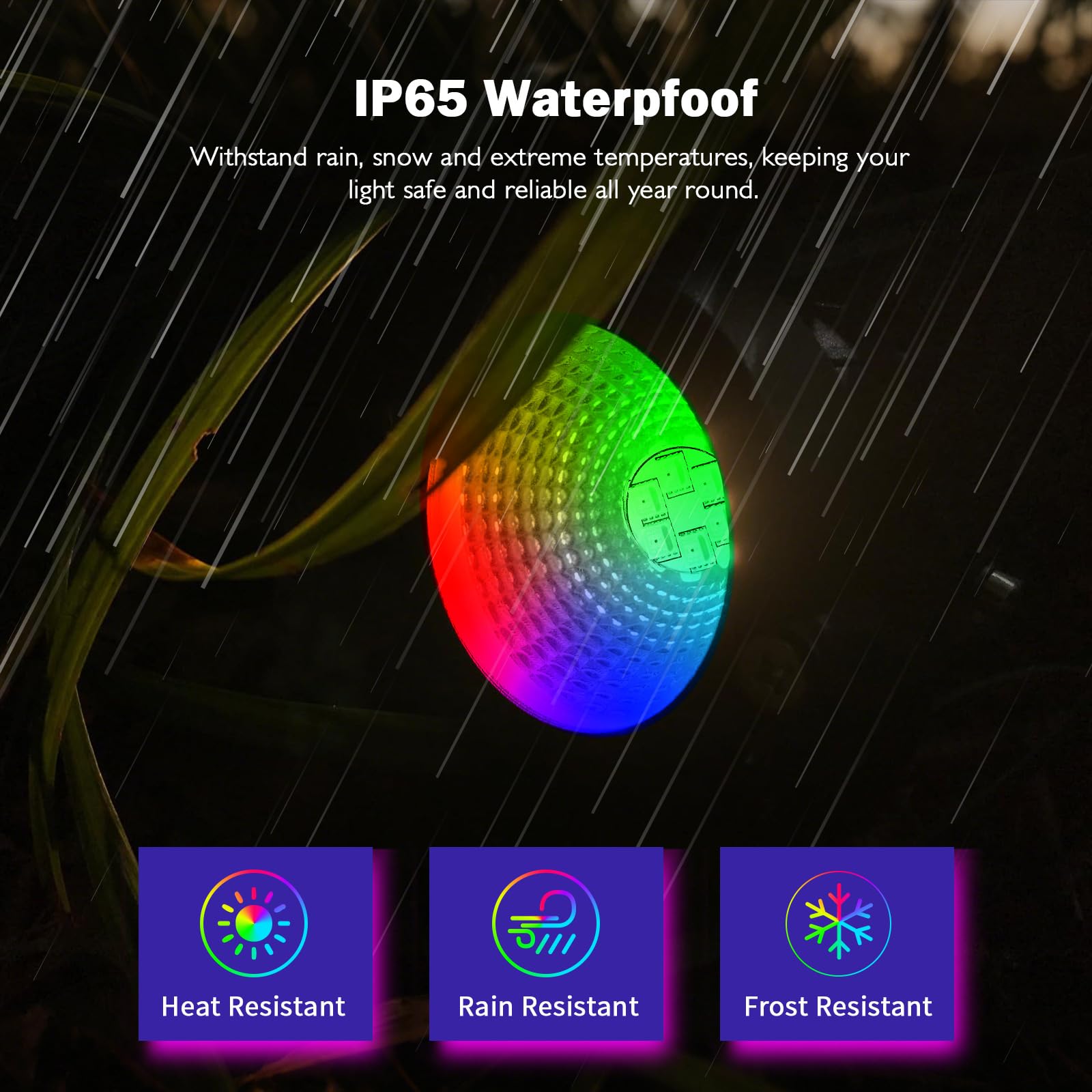 REEGOLD RGBW Landscape Spotlights - 10W Color Changing LED Lights, 8 Pack, Waterproof Aluminum for Garden & Outdoor Use