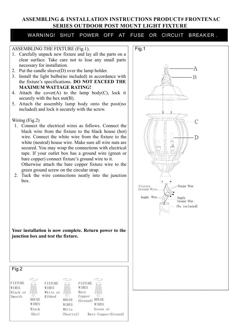 Livex Lighting 7522-14 Outdoor Post Top Lantern, Black Lighting, 18.5