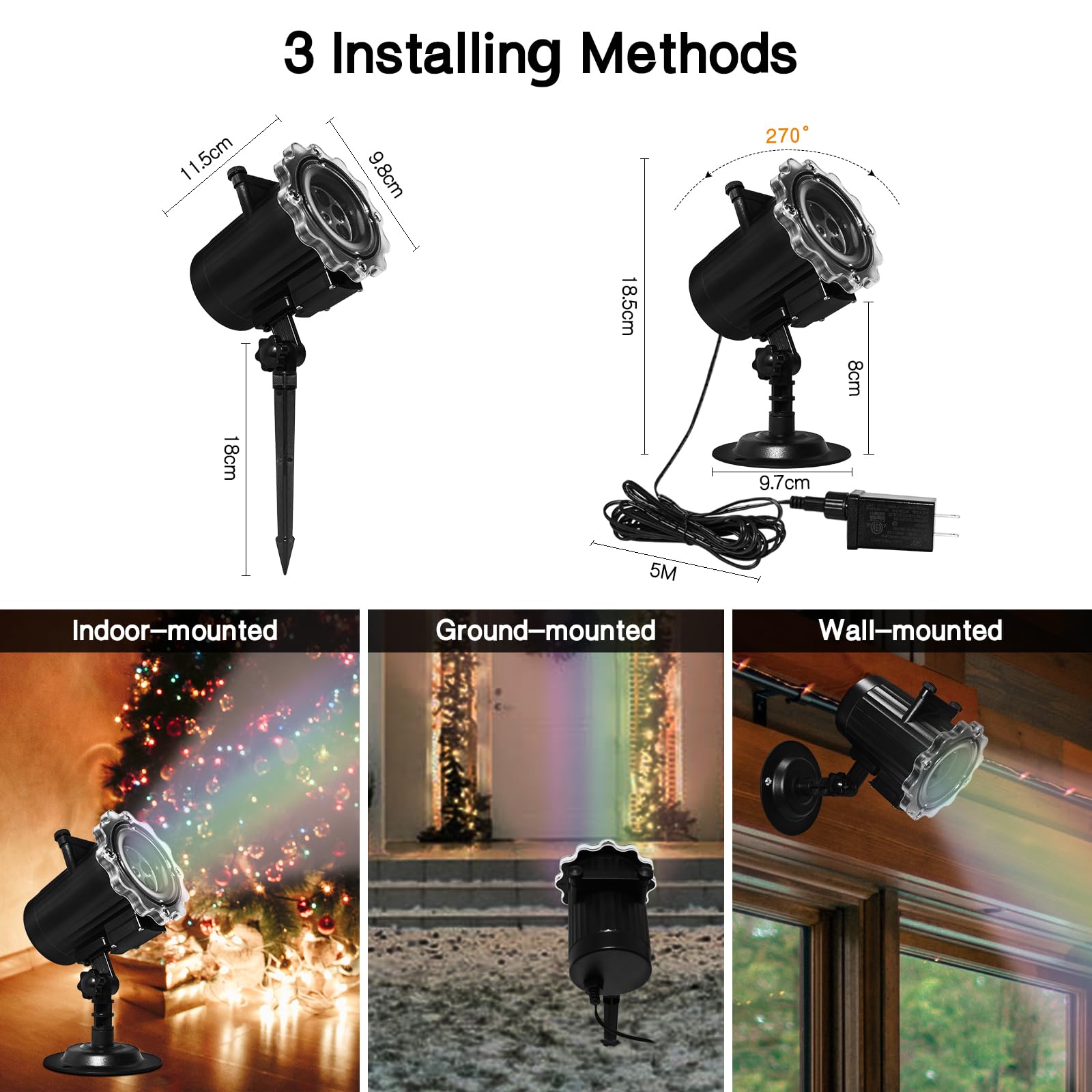 Christmas Decoration Mossndar Christmas Projector Light Outdoor 64 Hd Patterns Holiday Projector Light With Remote Control Waterproof Landscape Lamp Projector For Garden Patio Party New Year Xmas Gift