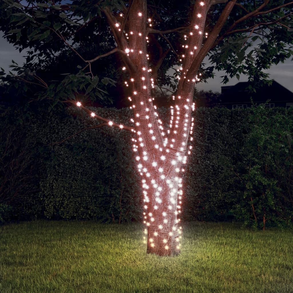 vidaXL Solar Fairy Lights Set of 5, 200 LED Warm White Bulbs, 8 Lighting Modes, Indoor/Outdoor, Model 328951, 39.4 x 0 x